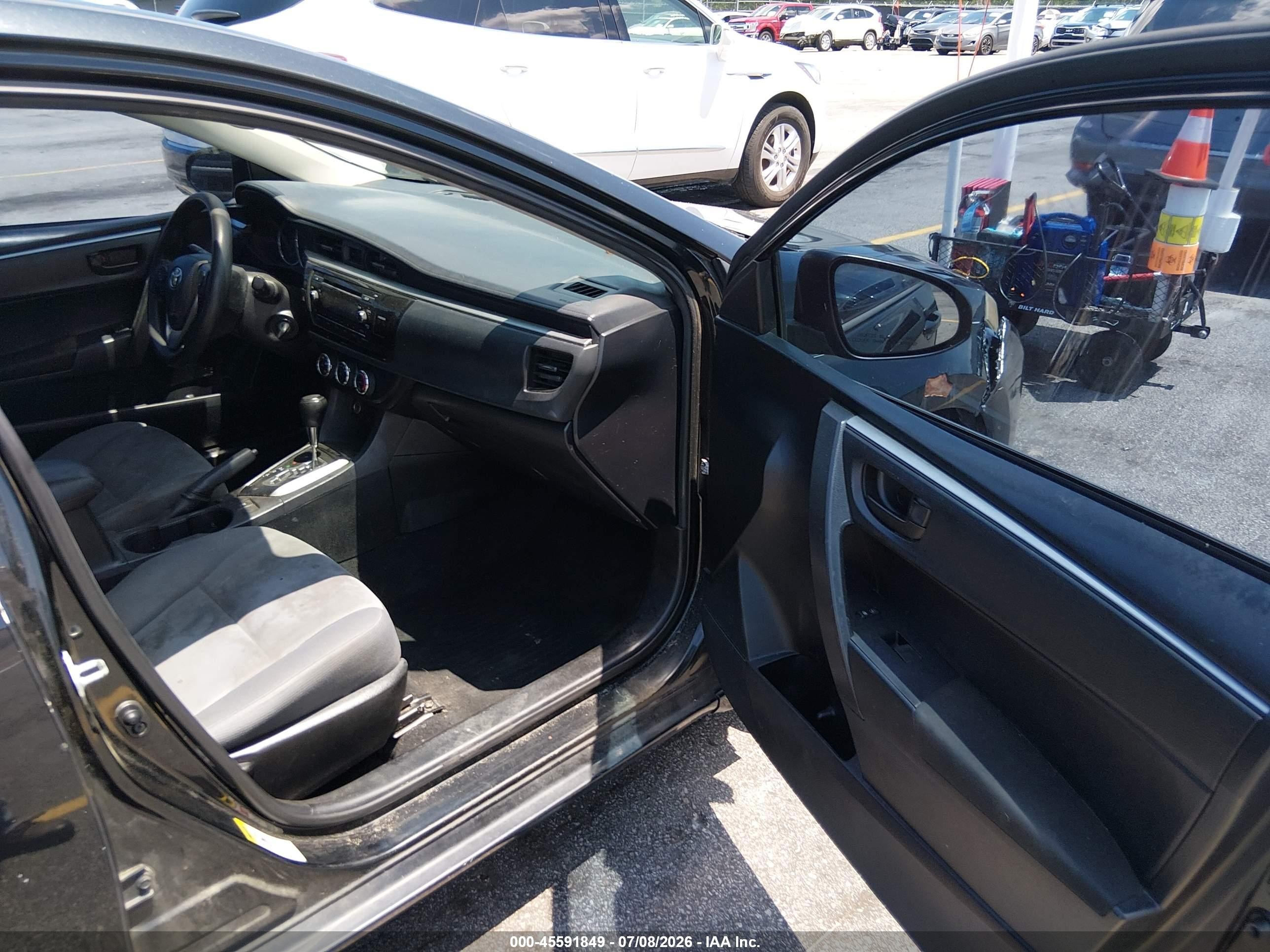 2015 Toyota Corolla L Black vin: 5YFBURHE2FP257032