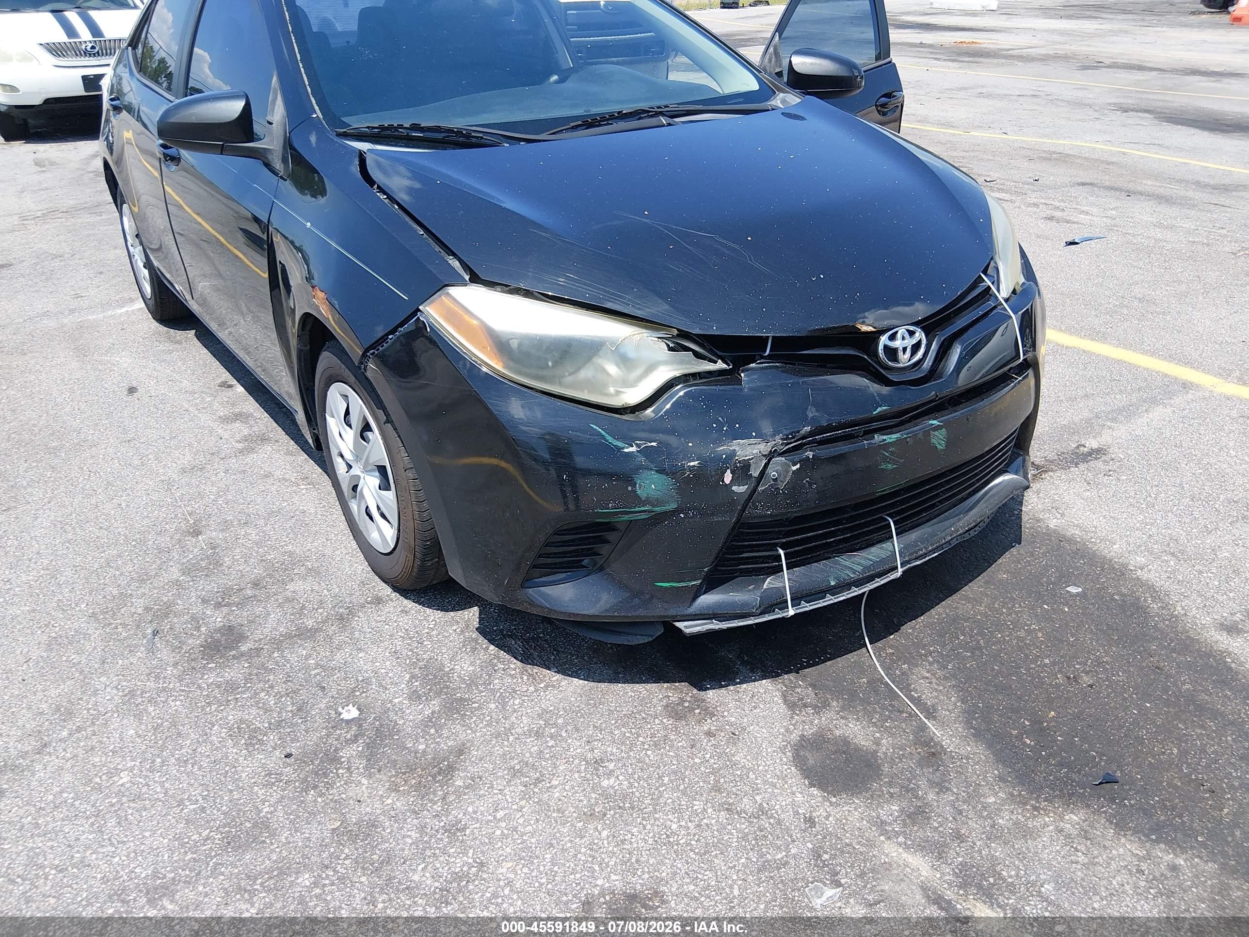 2015 Toyota Corolla L Black vin: 5YFBURHE2FP257032