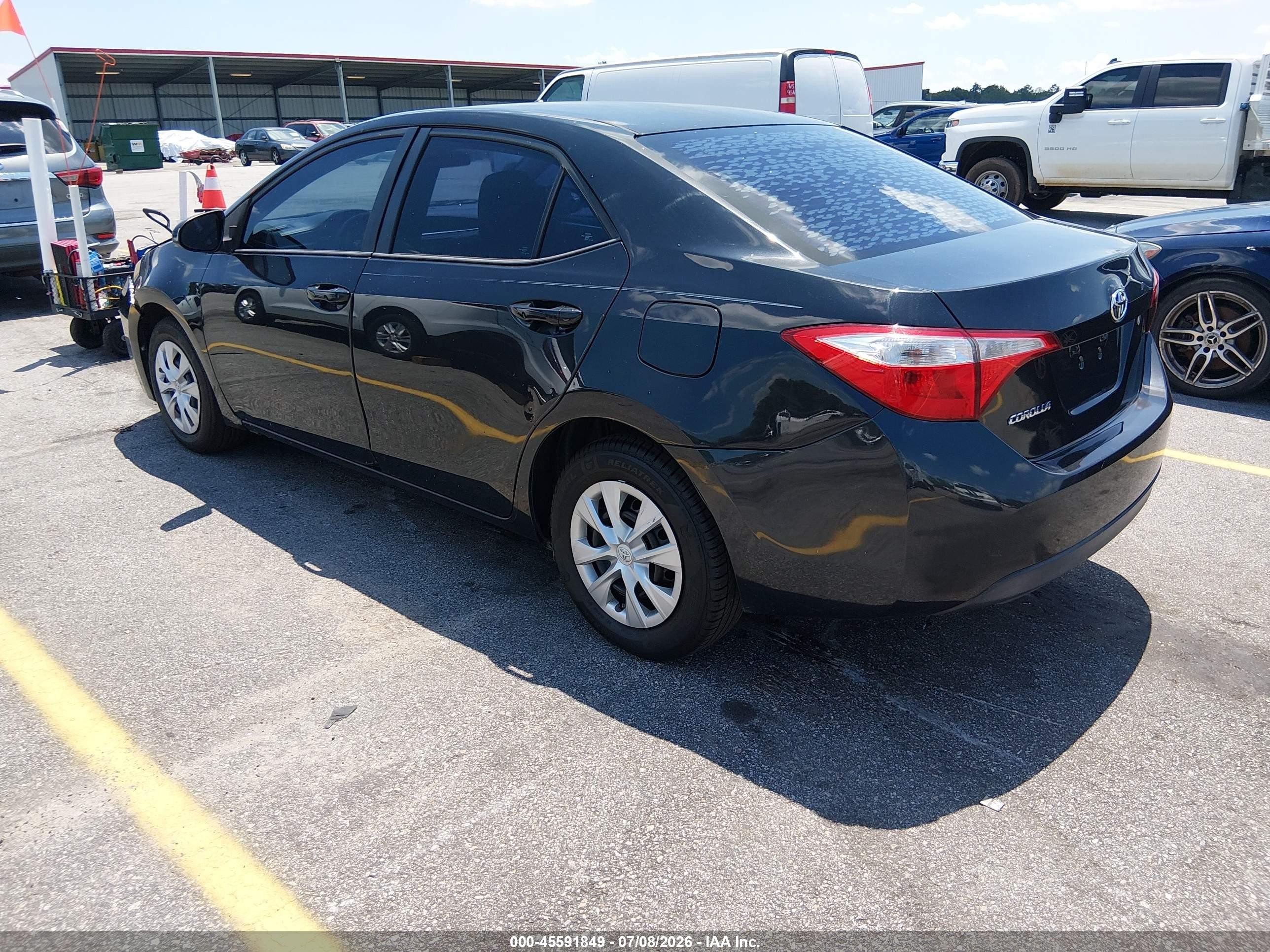 2015 Toyota Corolla L Black vin: 5YFBURHE2FP257032