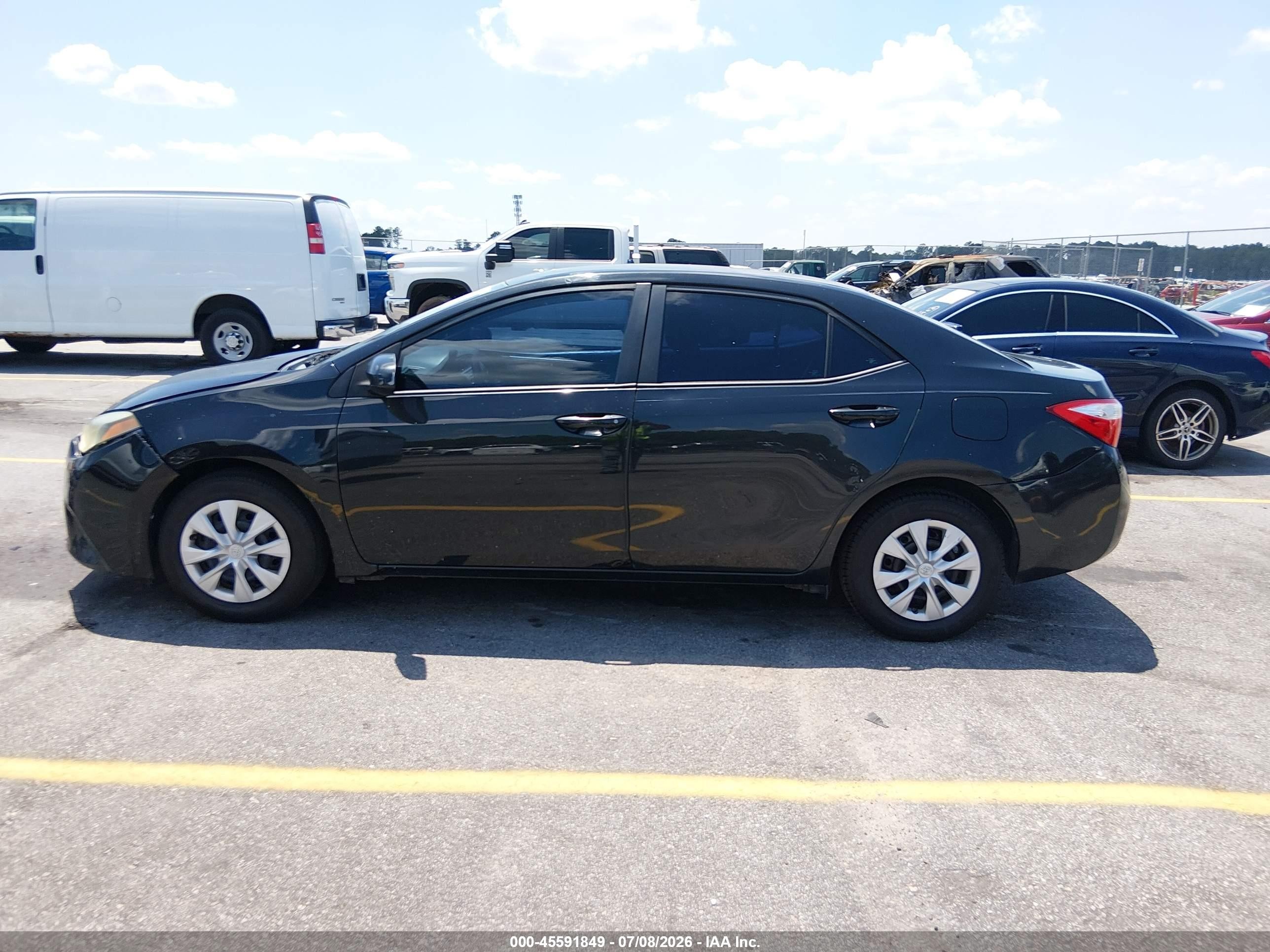 2015 Toyota Corolla L Black vin: 5YFBURHE2FP257032