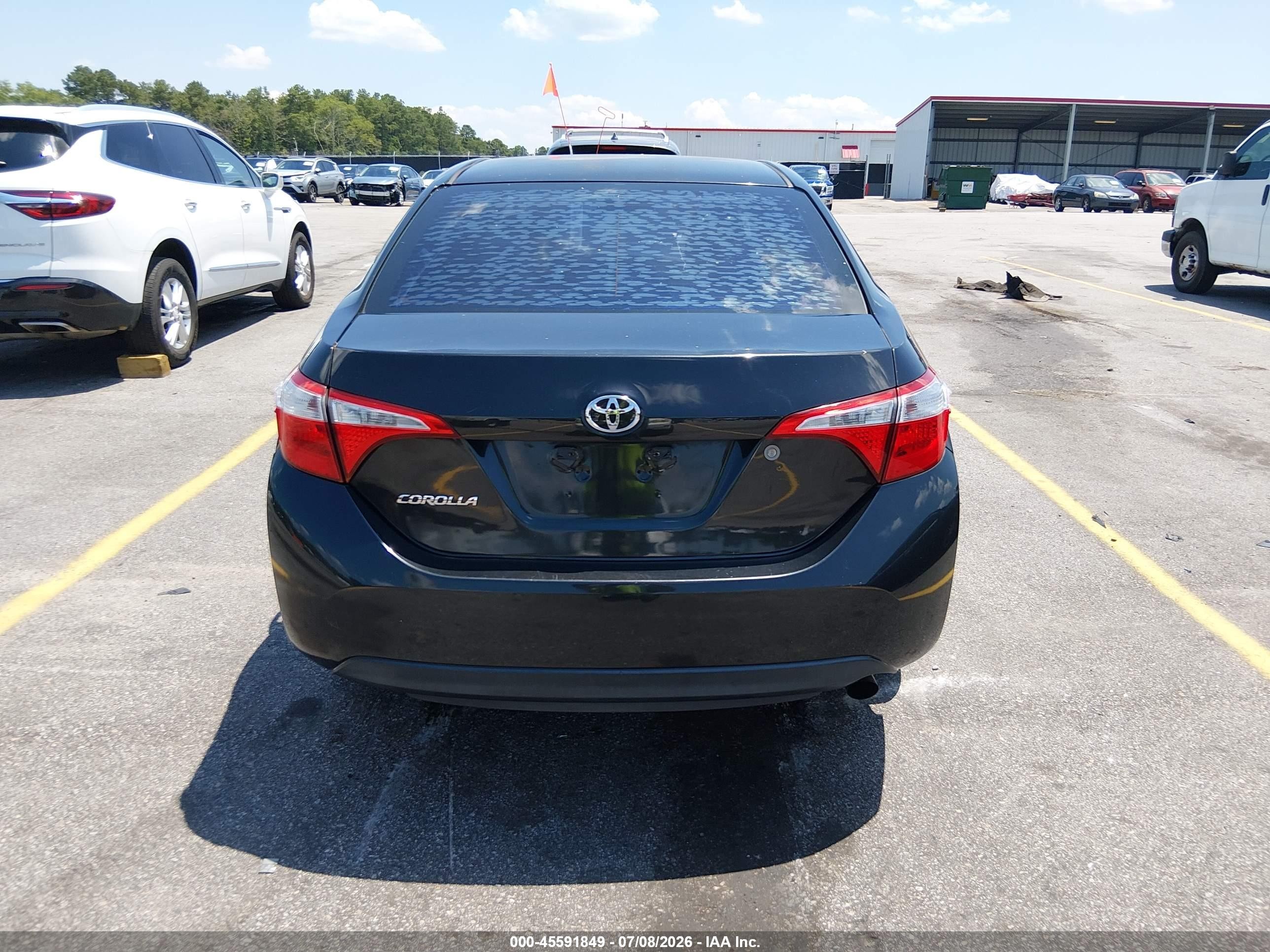 2015 Toyota Corolla L Black vin: 5YFBURHE2FP257032