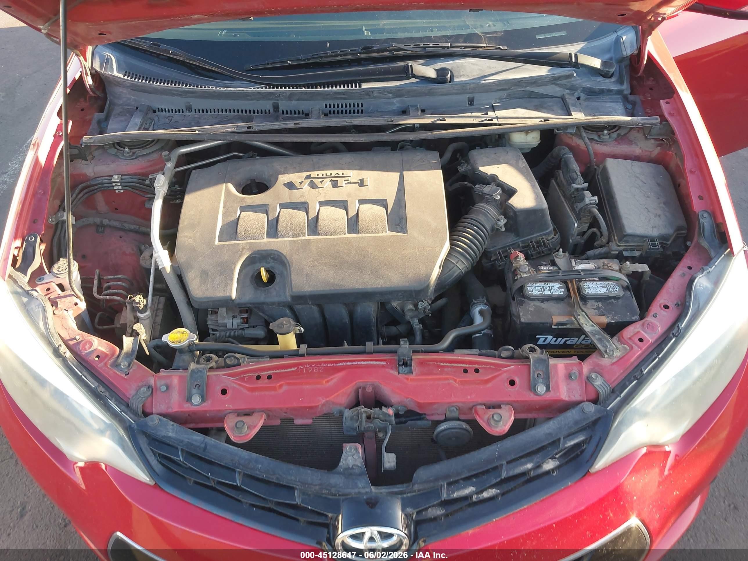 2015 Toyota Corolla S Plus Red vin: 5YFBURHE2FP287504