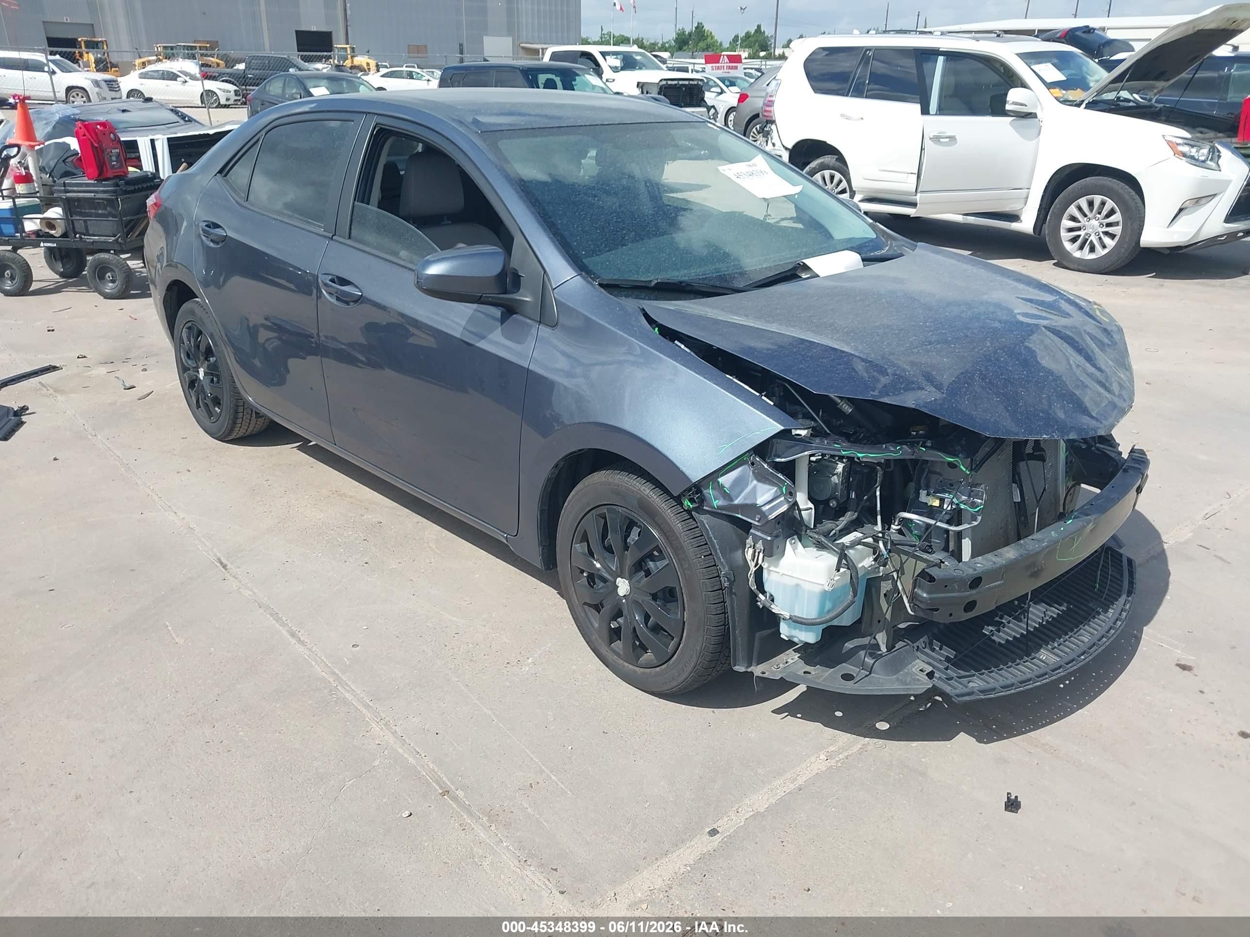 2015 Toyota Corolla Le Gray vin: 5YFBURHE2FP293416