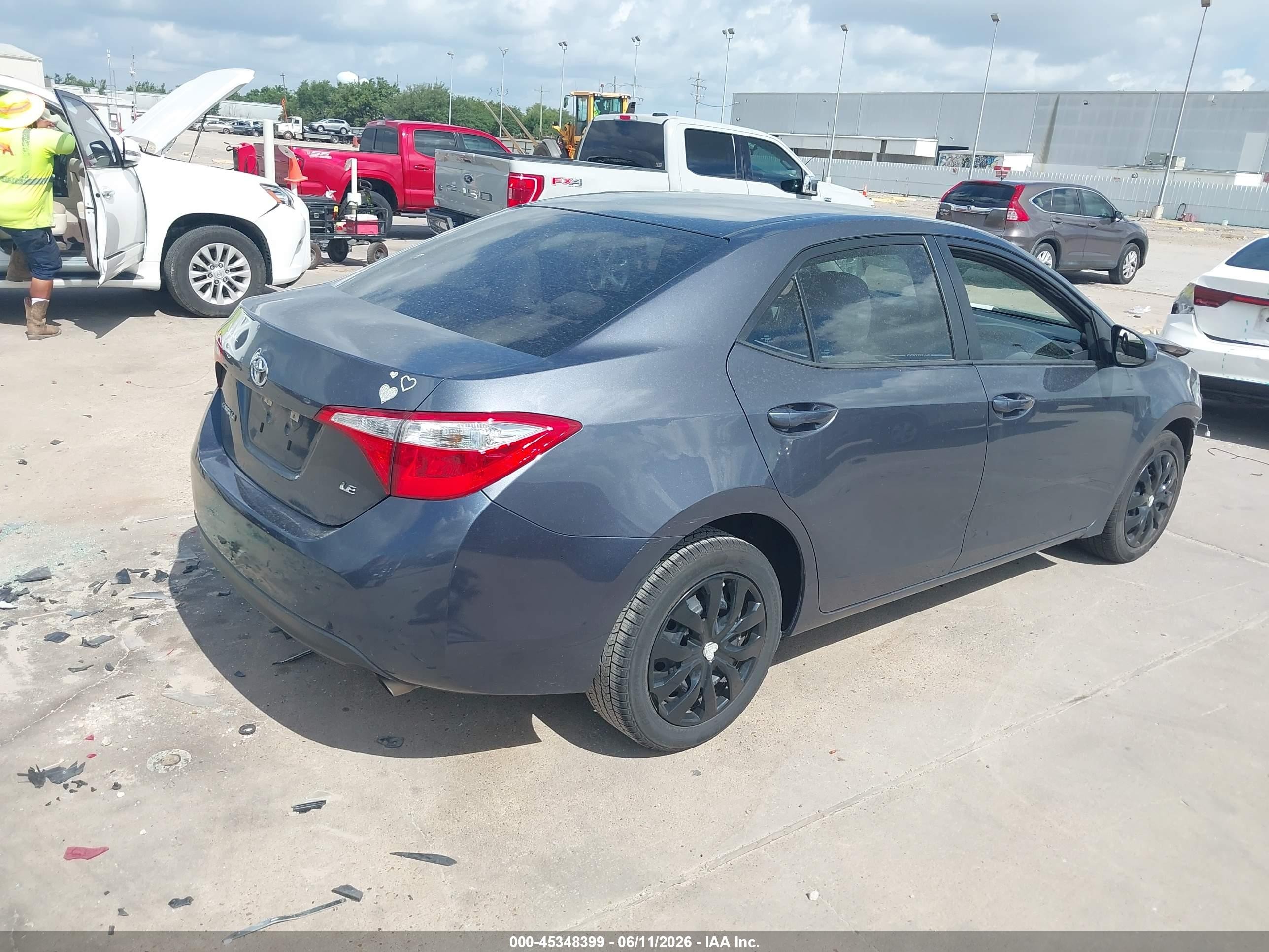 2015 Toyota Corolla Le Gray vin: 5YFBURHE2FP293416