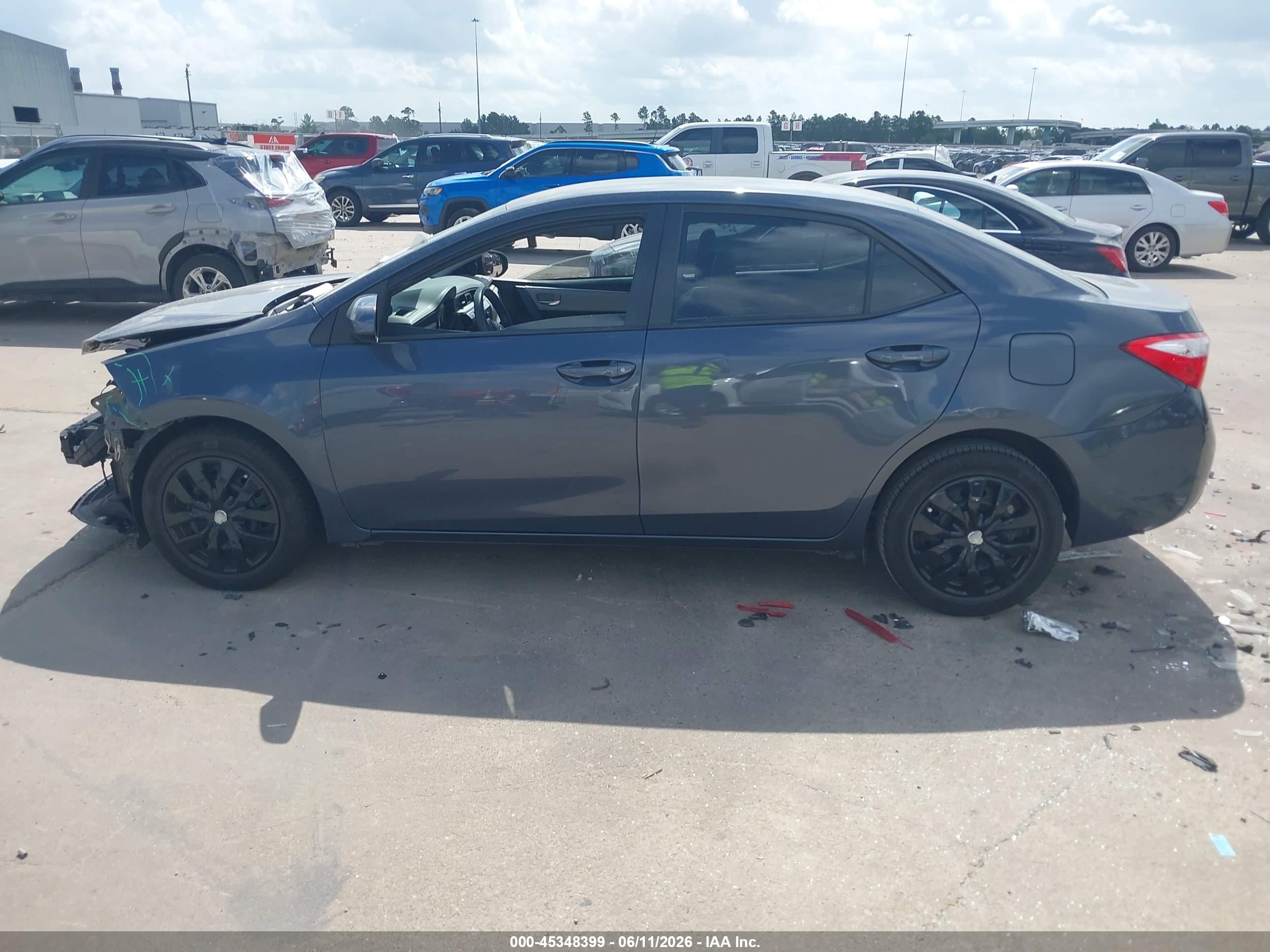2015 Toyota Corolla Le Gray vin: 5YFBURHE2FP293416