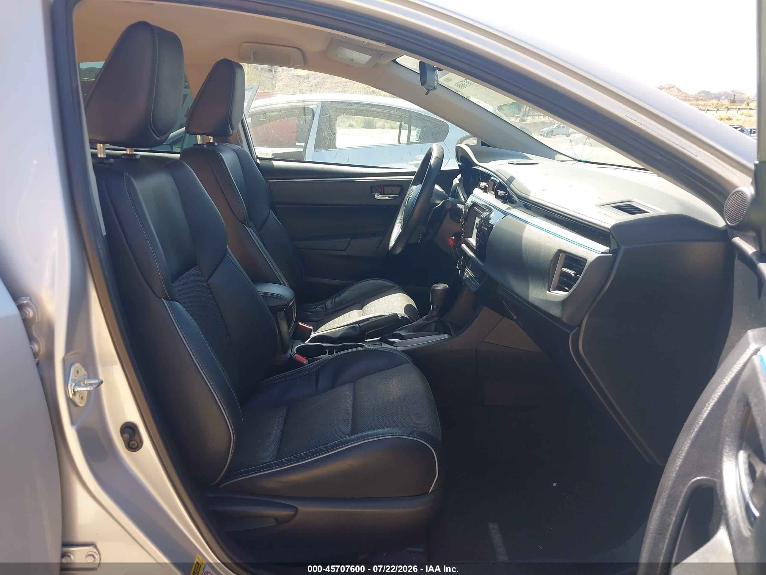 2015 Toyota Corolla S Plus Gray vin: 5YFBURHE2FP351878