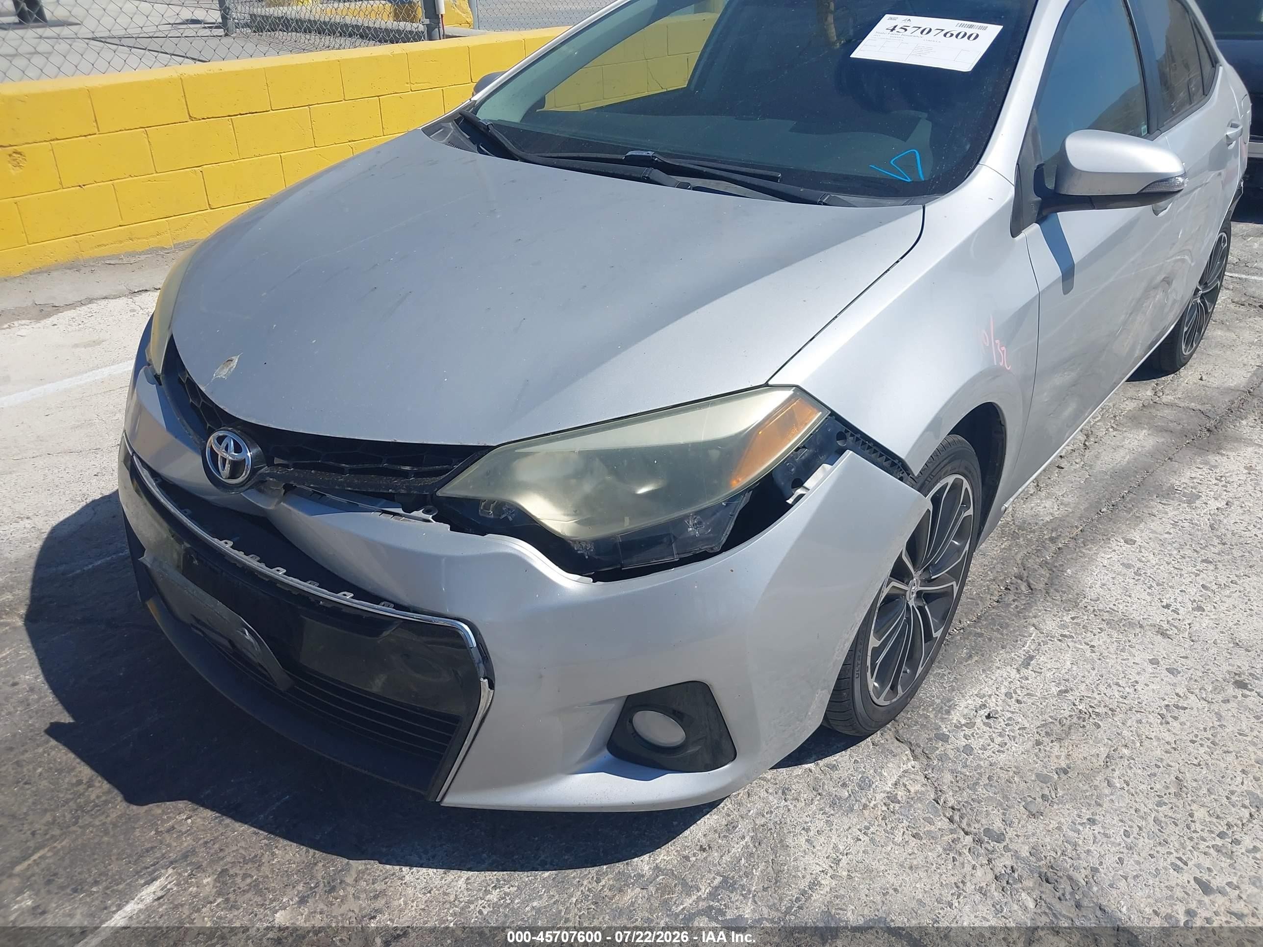 2015 Toyota Corolla S Plus Gray vin: 5YFBURHE2FP351878