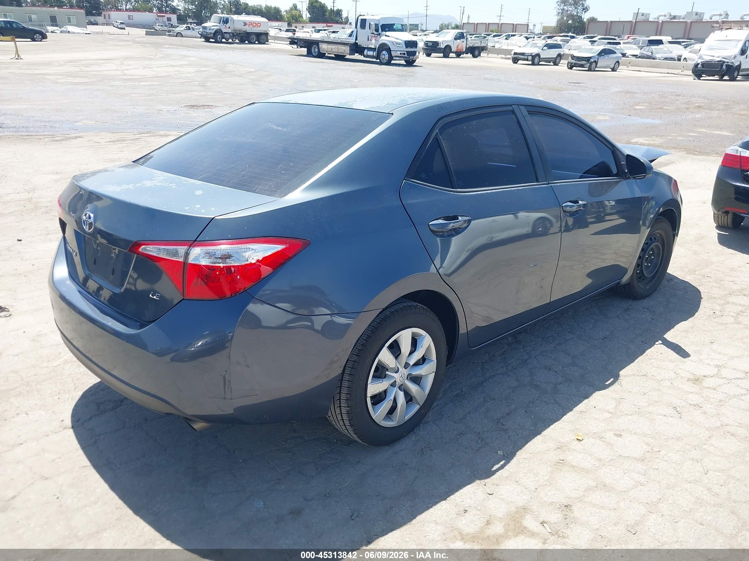 2015 Toyota Corolla Le Gray vin: 5YFBURHE2FP365103