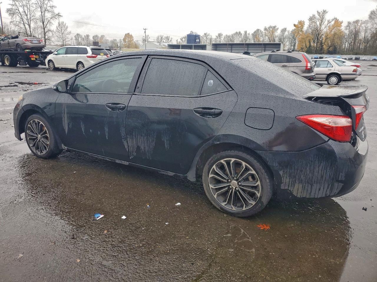 2015 Toyota Corolla L Black vin: 5YFBURHE2FP365571