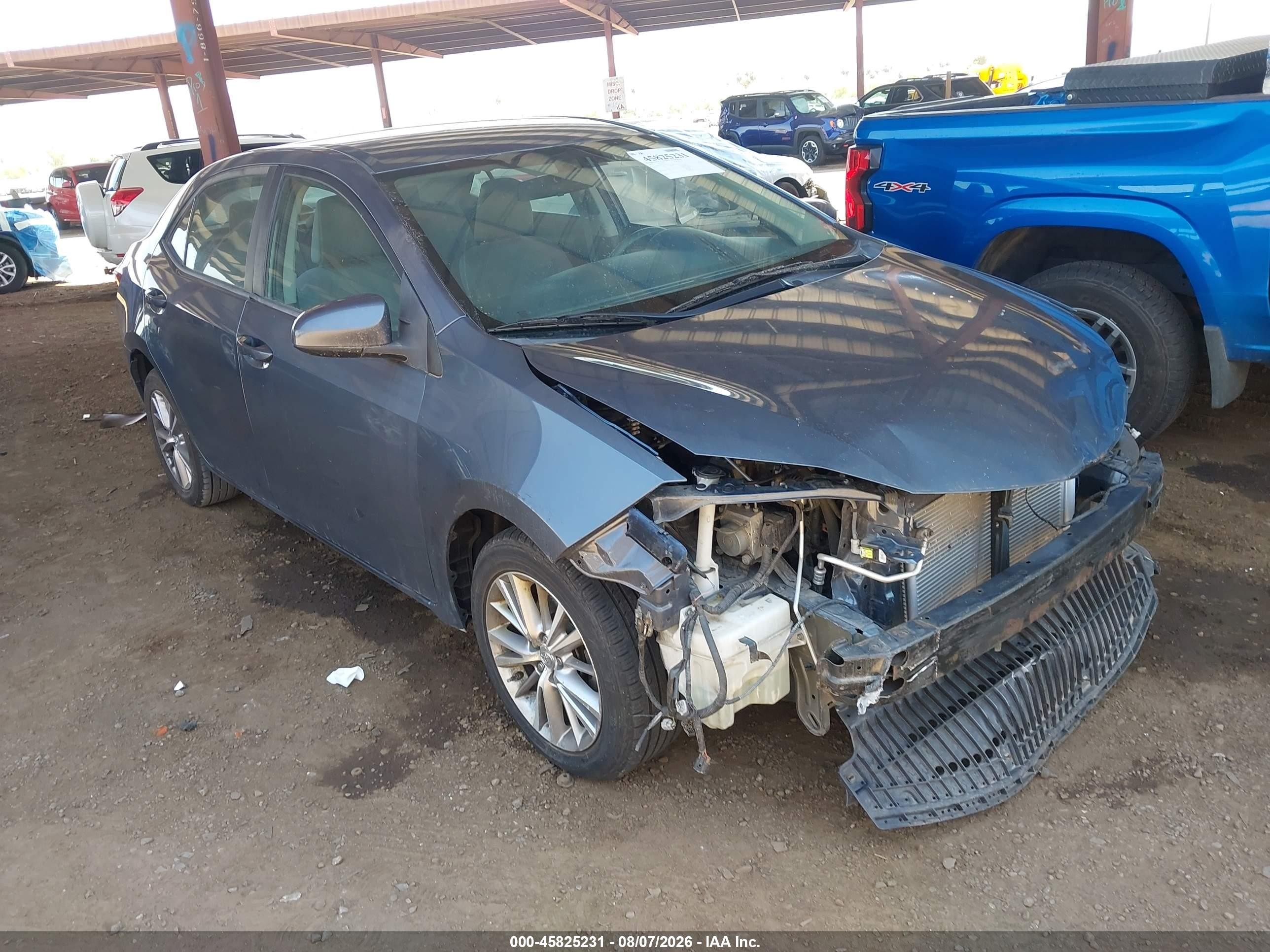 2014 Toyota Corolla Le Plus Gray vin: 5YFBURHE3EP011511