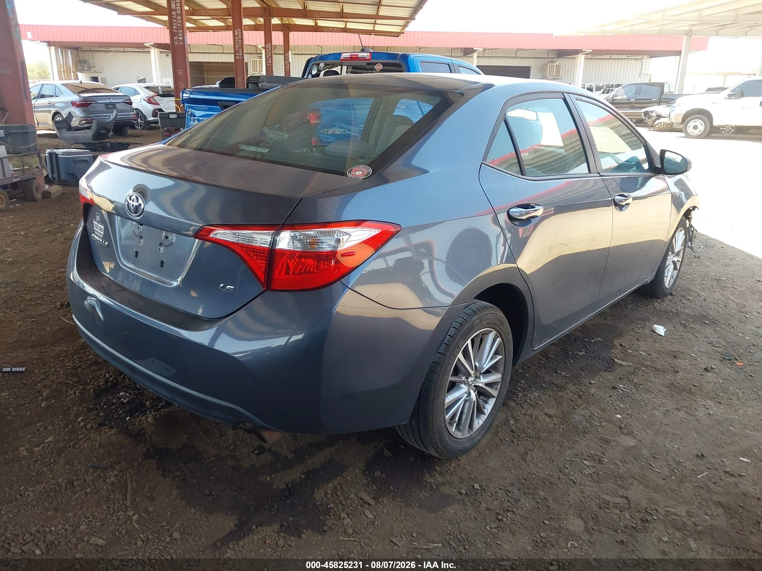 2014 Toyota Corolla Le Plus Gray vin: 5YFBURHE3EP011511