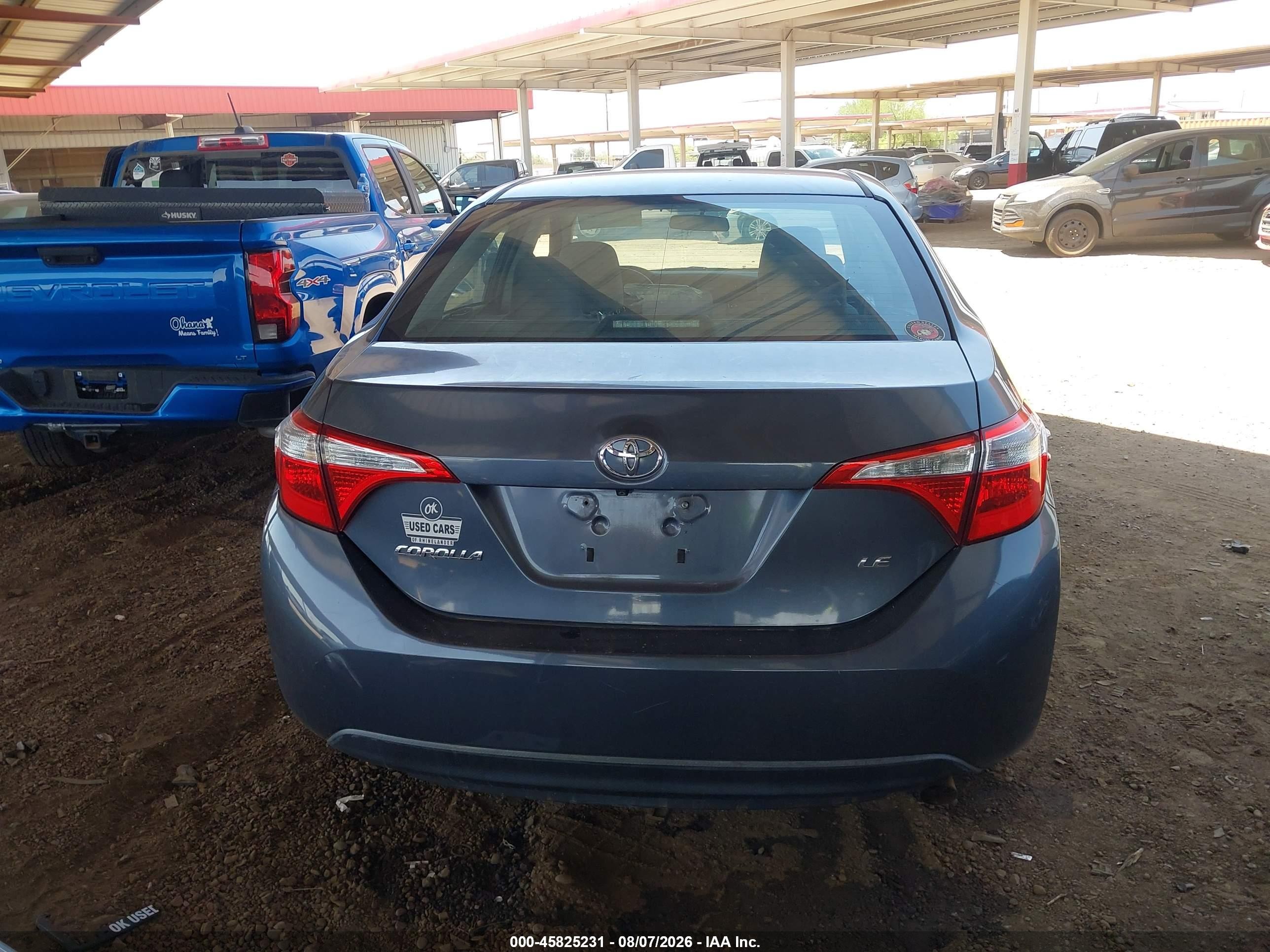 2014 Toyota Corolla Le Plus Gray vin: 5YFBURHE3EP011511