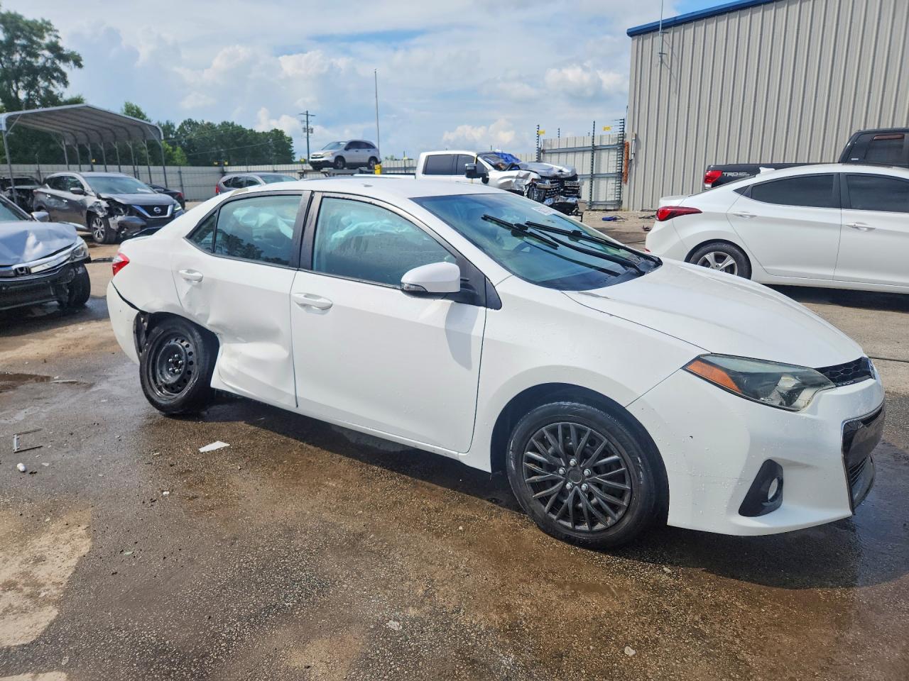 2014 Toyota Corolla S Белый vin: 5YFBURHE3EP018278