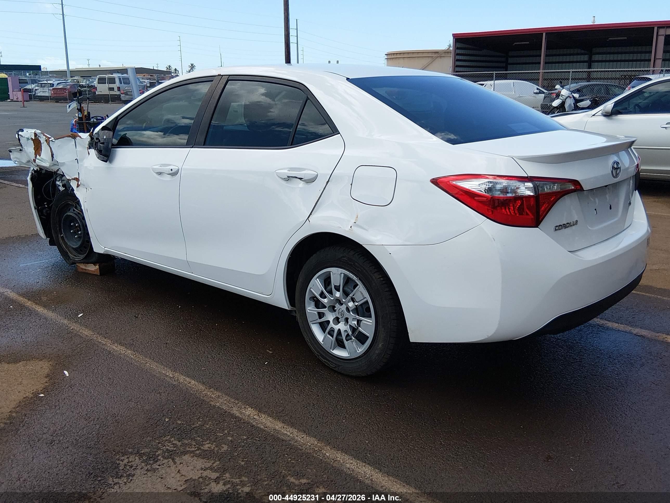 2014 Toyota Corolla S/s Plus/s Premium White vin: 5YFBURHE3EP049451