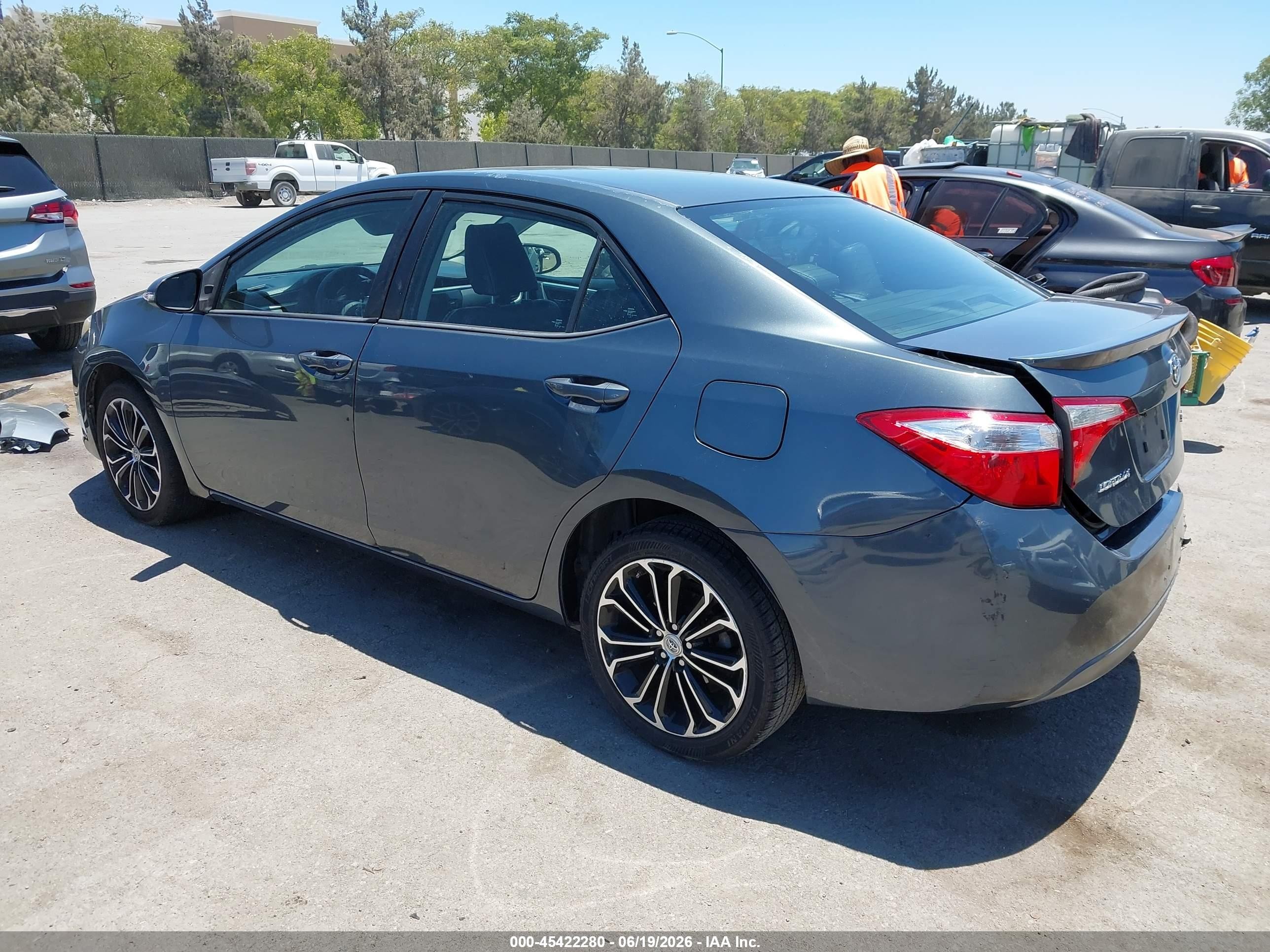 2014 Toyota Corolla S Plus Gray vin: 5YFBURHE3EP064368