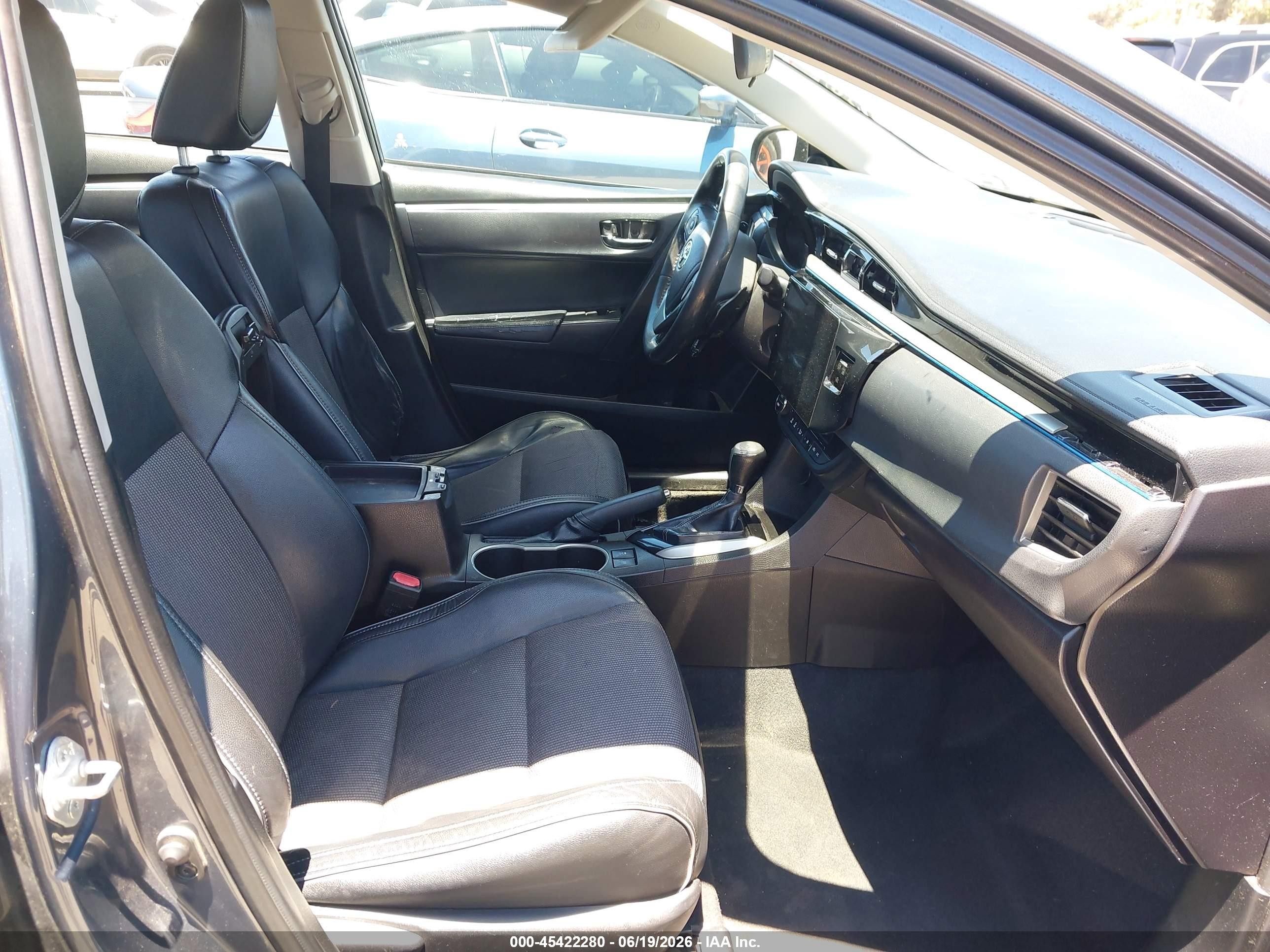 2014 Toyota Corolla S Plus Gray vin: 5YFBURHE3EP064368