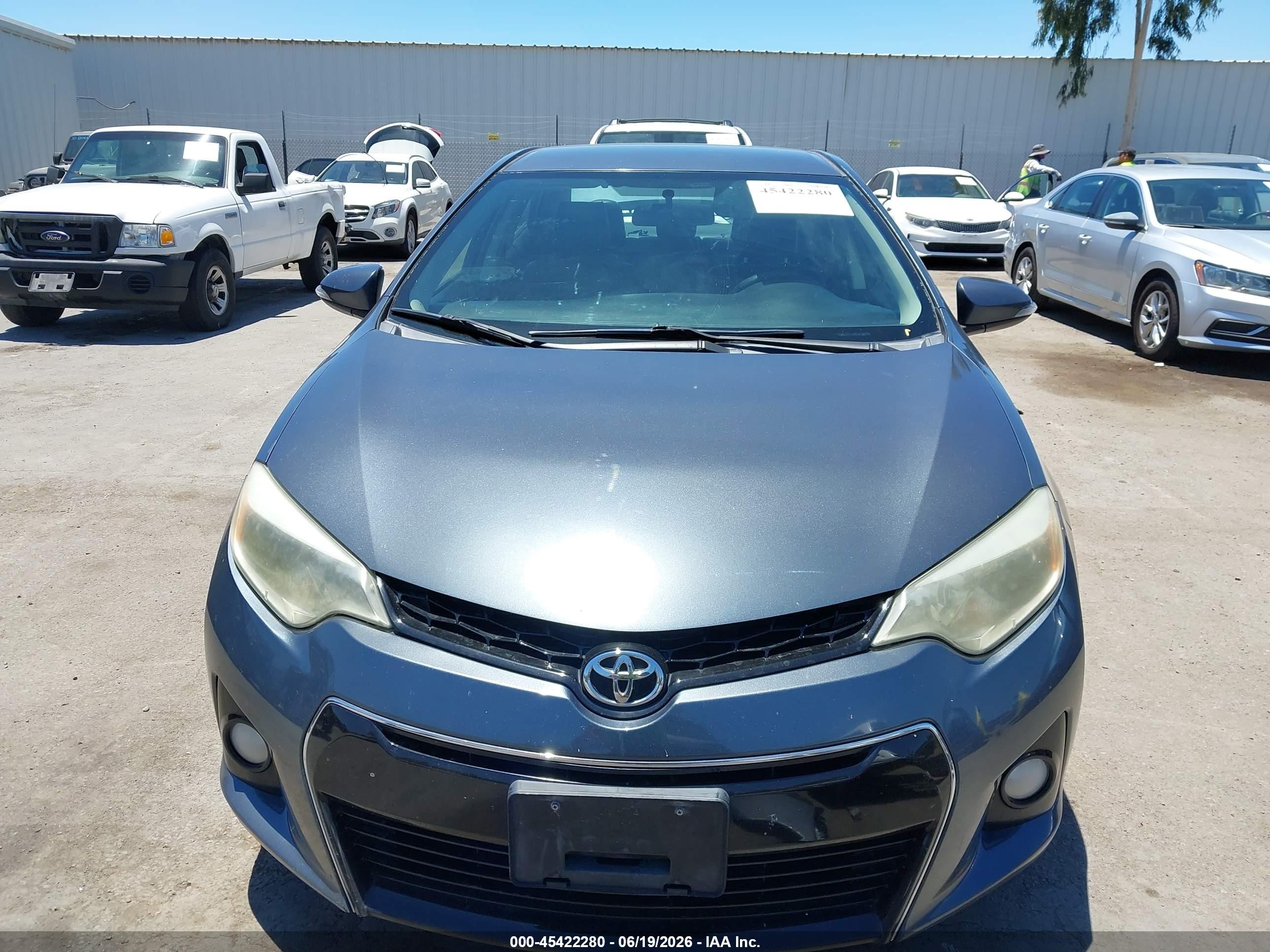 2014 Toyota Corolla S Plus Gray vin: 5YFBURHE3EP064368