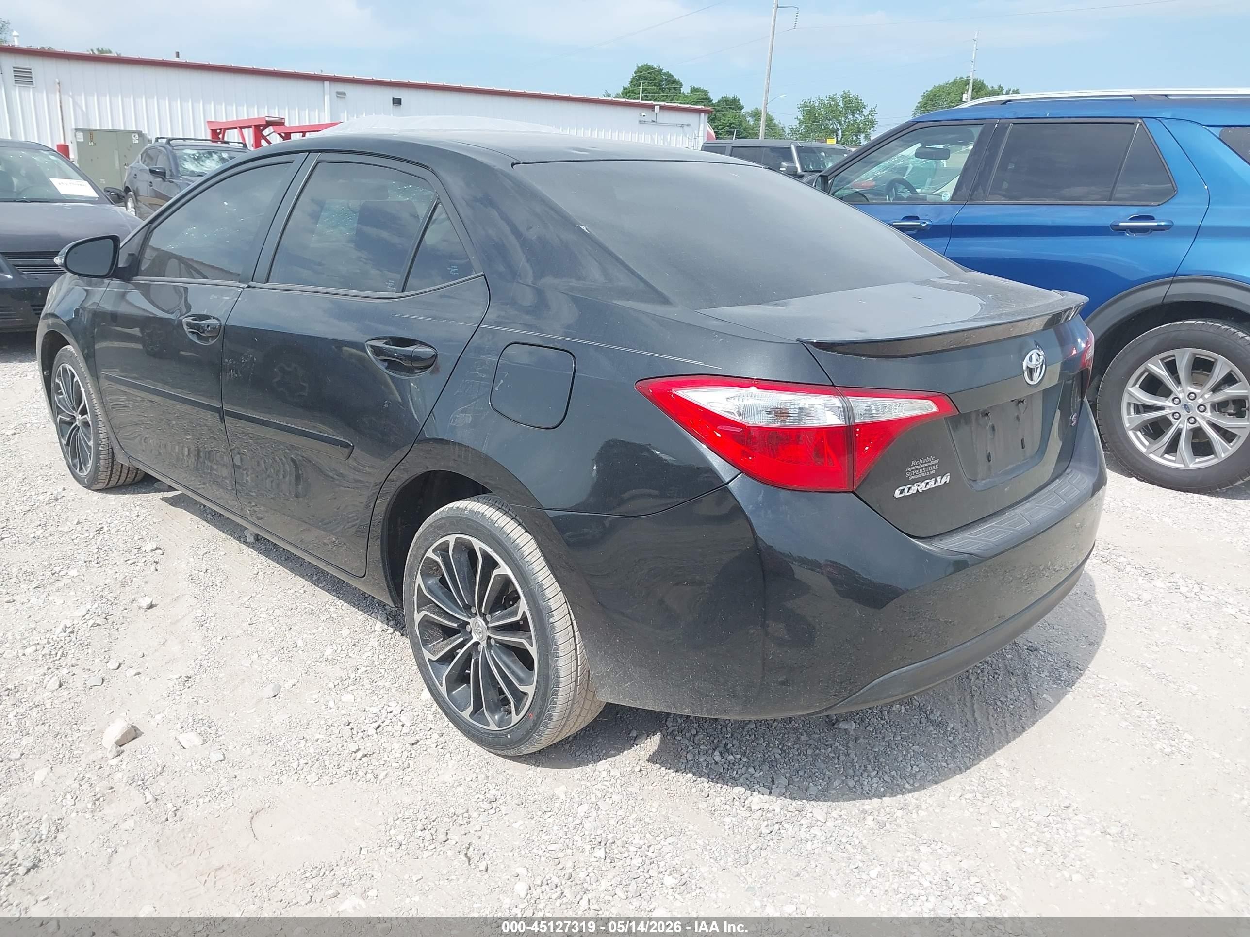 2014 Toyota Corolla S Plus Black vin: 5YFBURHE3EP071529