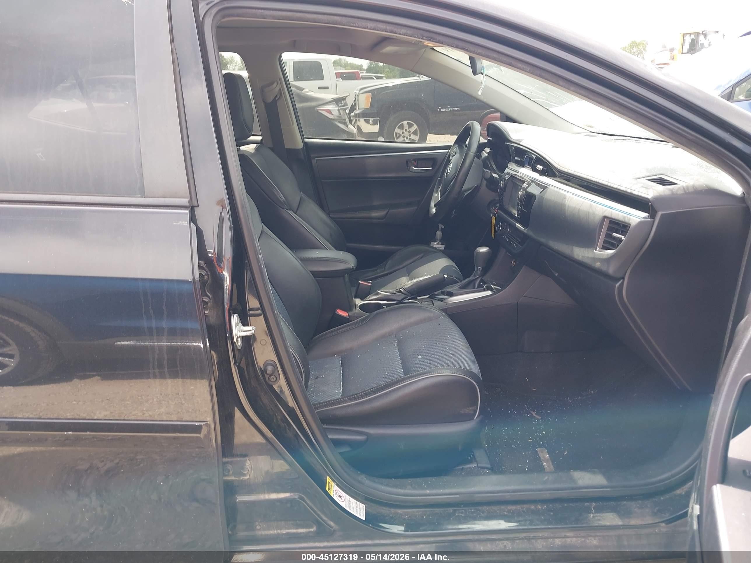 2014 Toyota Corolla S Plus Black vin: 5YFBURHE3EP071529