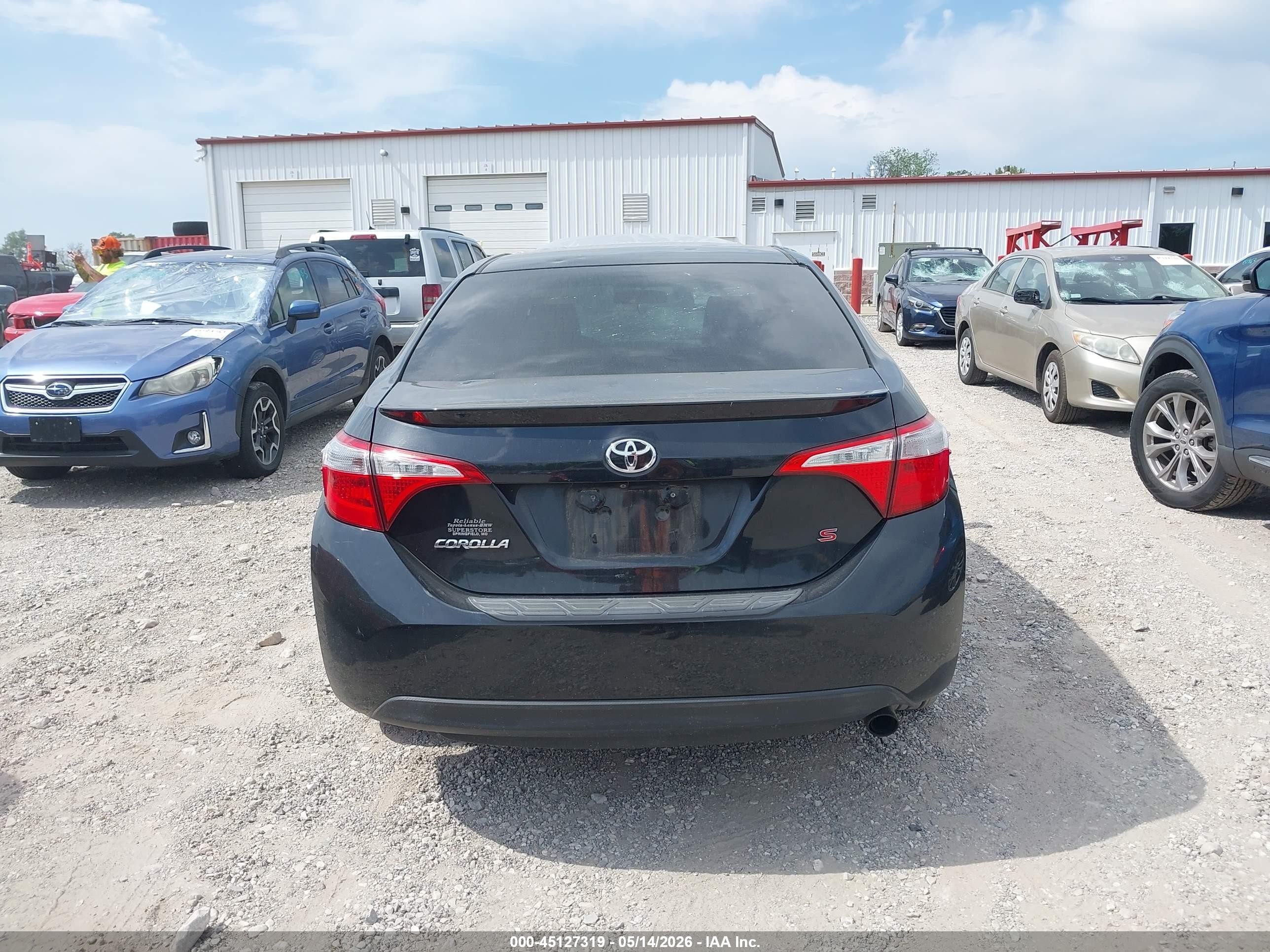 2014 Toyota Corolla S Plus Black vin: 5YFBURHE3EP071529