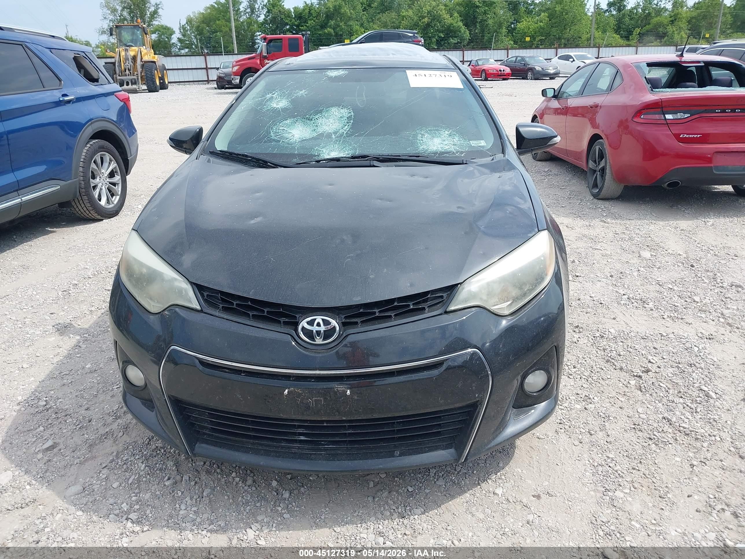 2014 Toyota Corolla S Plus Black vin: 5YFBURHE3EP071529