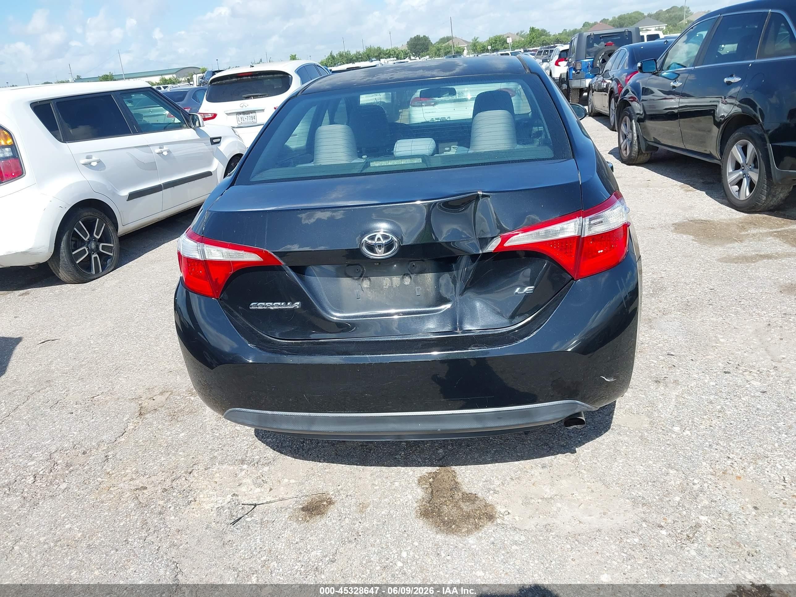 2014 Toyota Corolla Le Black vin: 5YFBURHE3EP079579