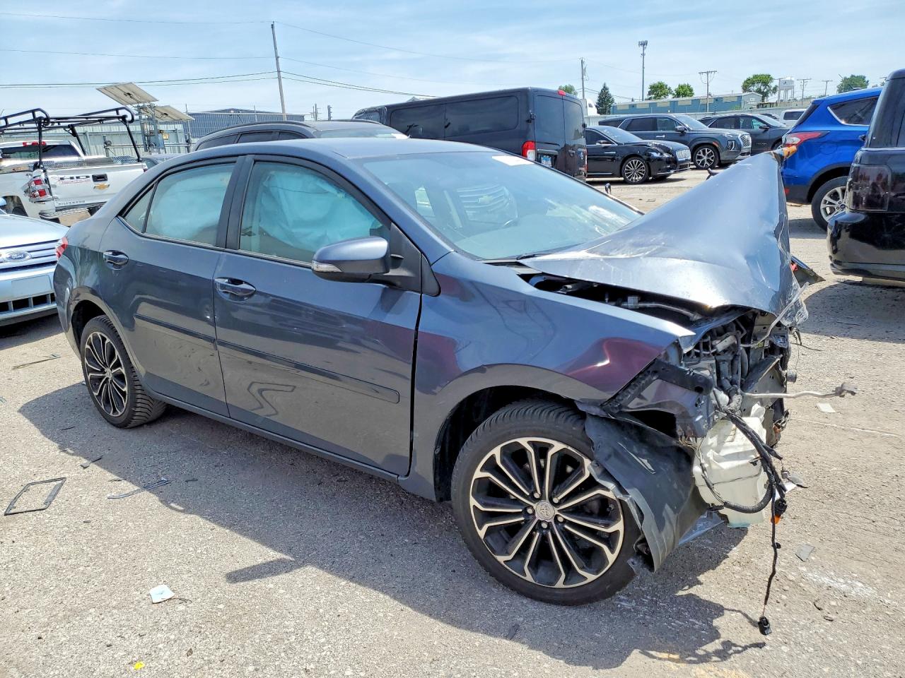 2014 Toyota Corolla S Plus Blue vin: 5YFBURHE3EP082370