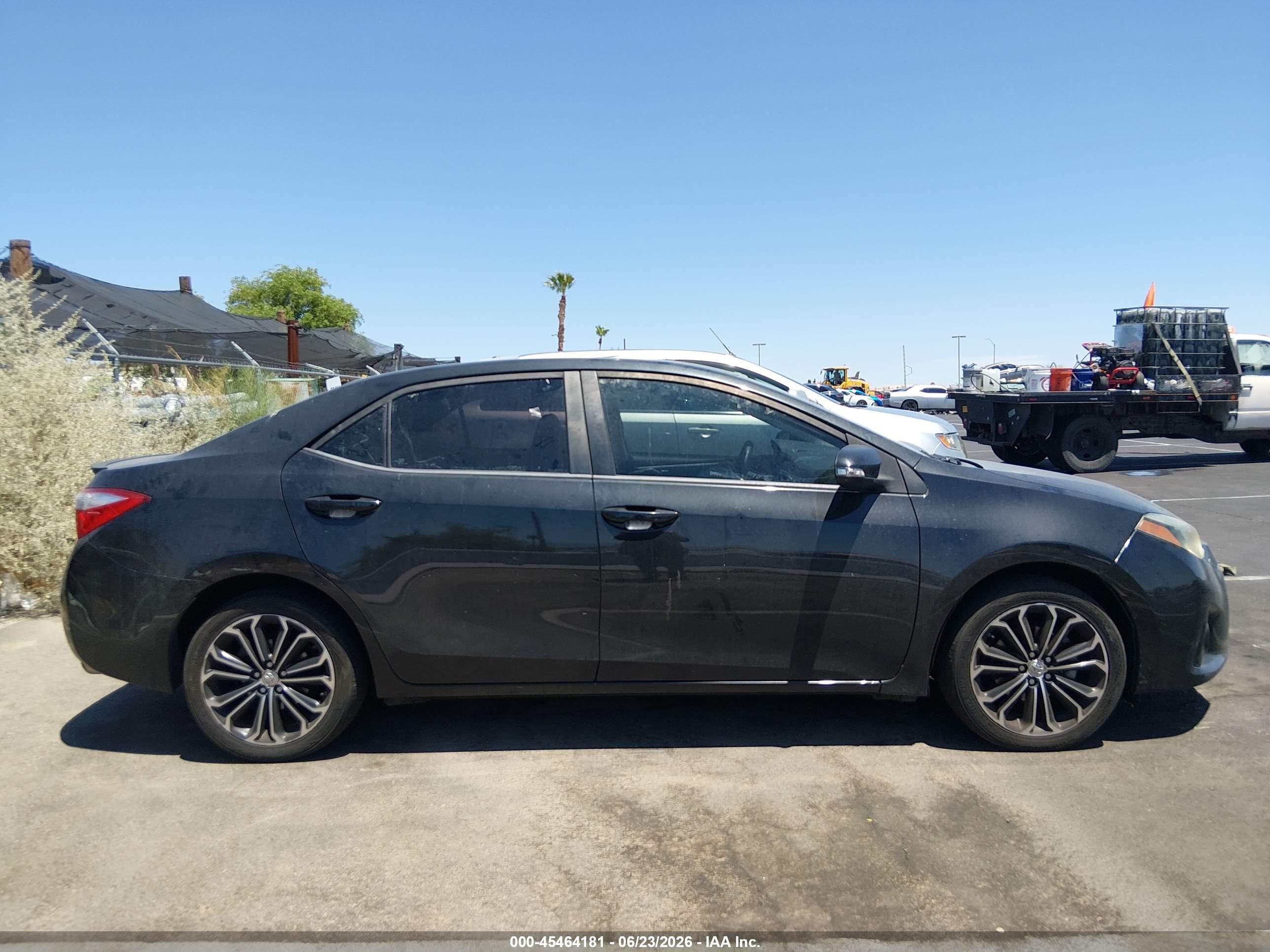 2014 Toyota Corolla S Plus Black vin: 5YFBURHE3EP089500
