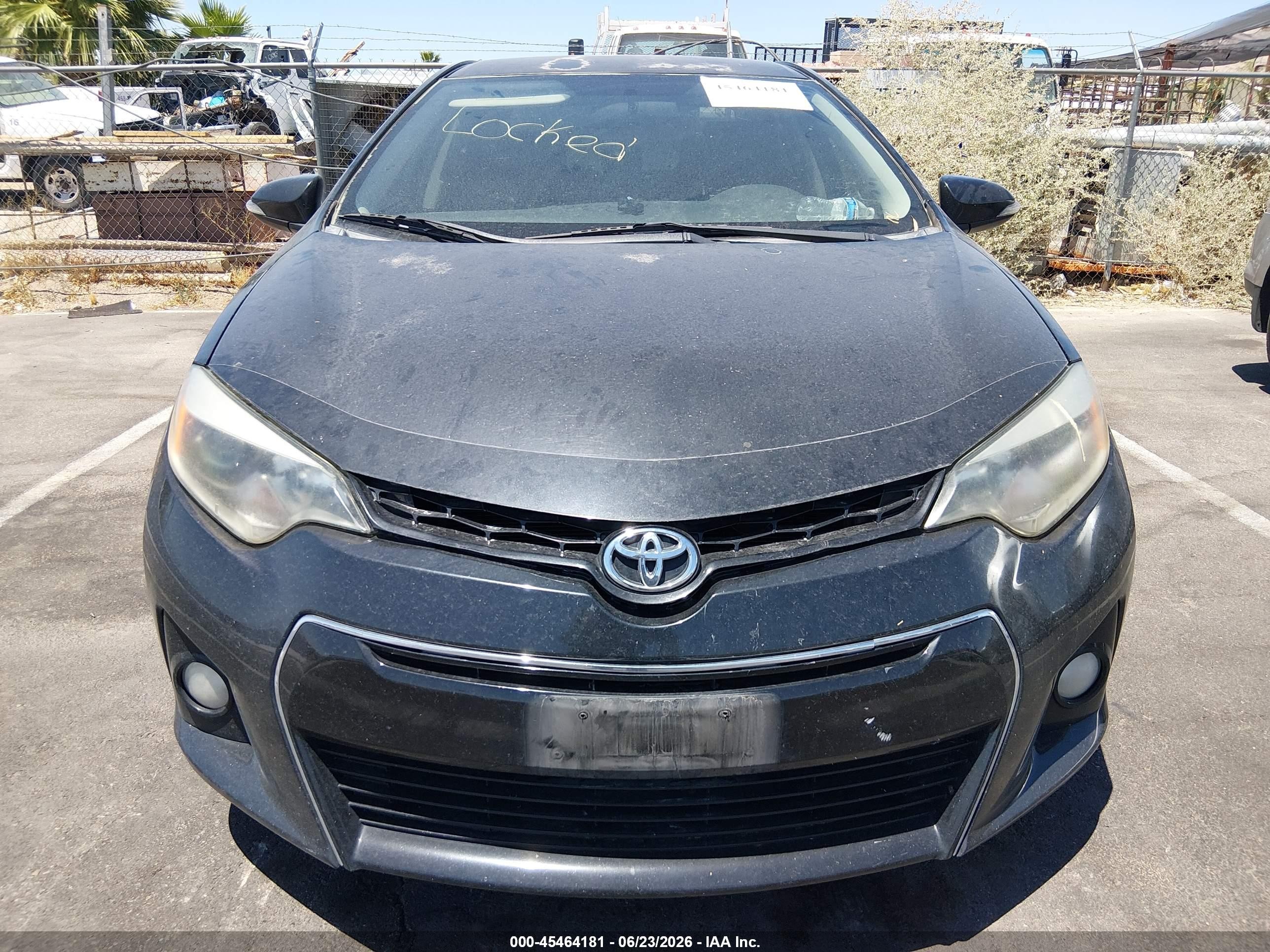 2014 Toyota Corolla S Plus Black vin: 5YFBURHE3EP089500
