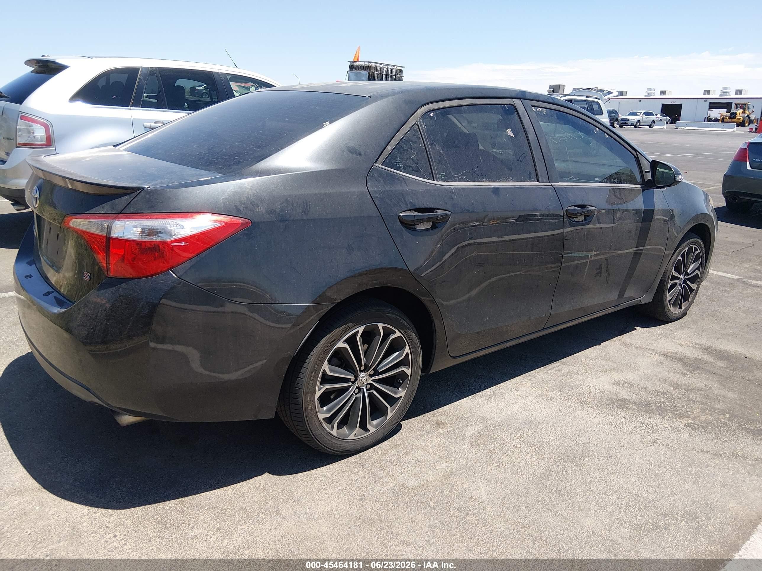 2014 Toyota Corolla S Plus Black vin: 5YFBURHE3EP089500