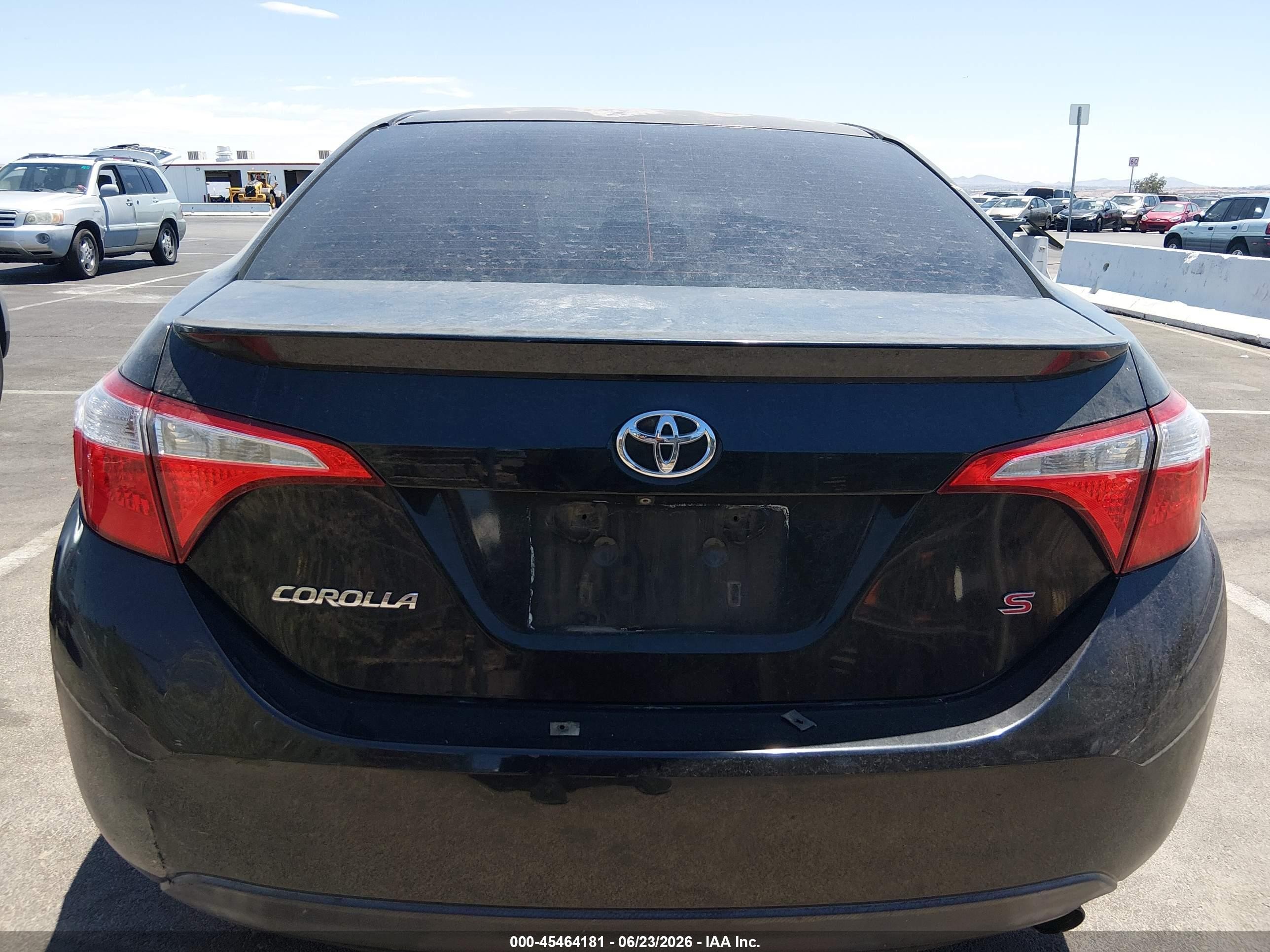 2014 Toyota Corolla S Plus Black vin: 5YFBURHE3EP089500