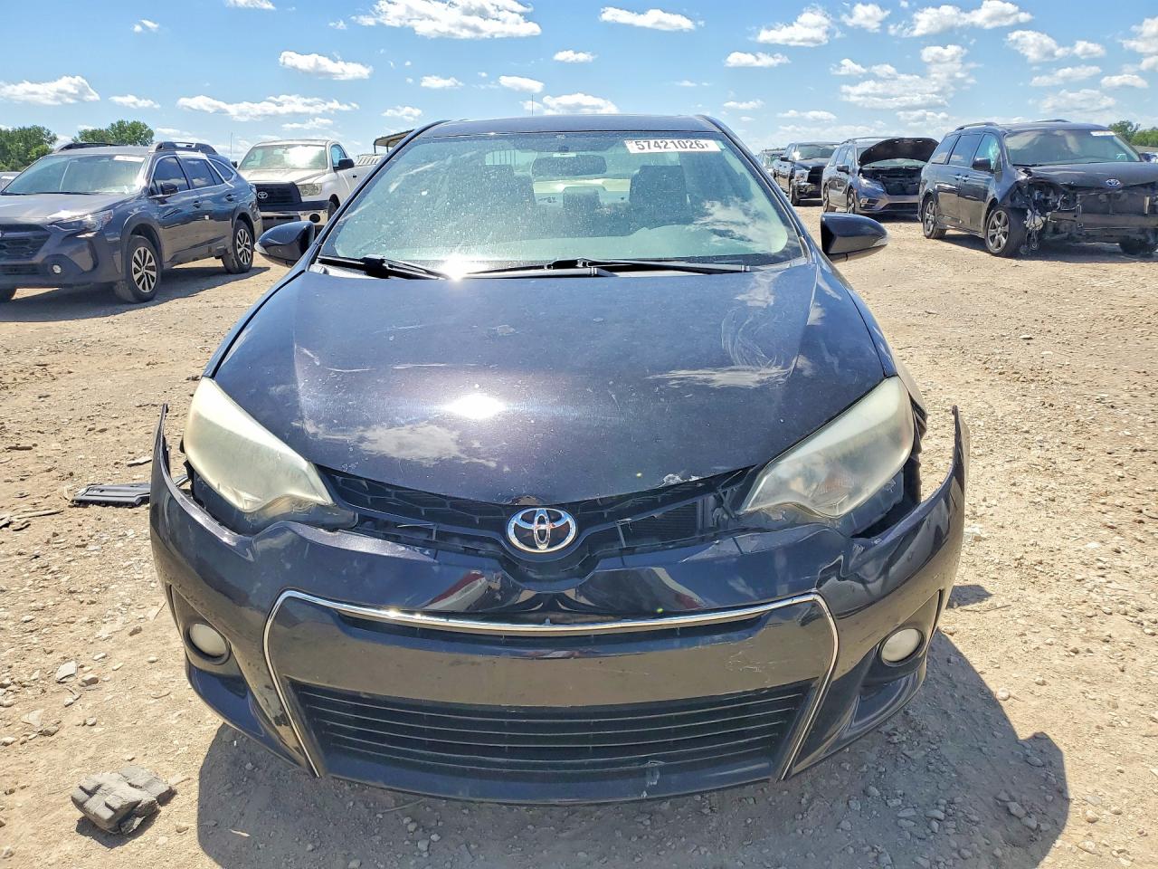 2014 Toyota Corolla S Plus Black vin: 5YFBURHE3EP102133
