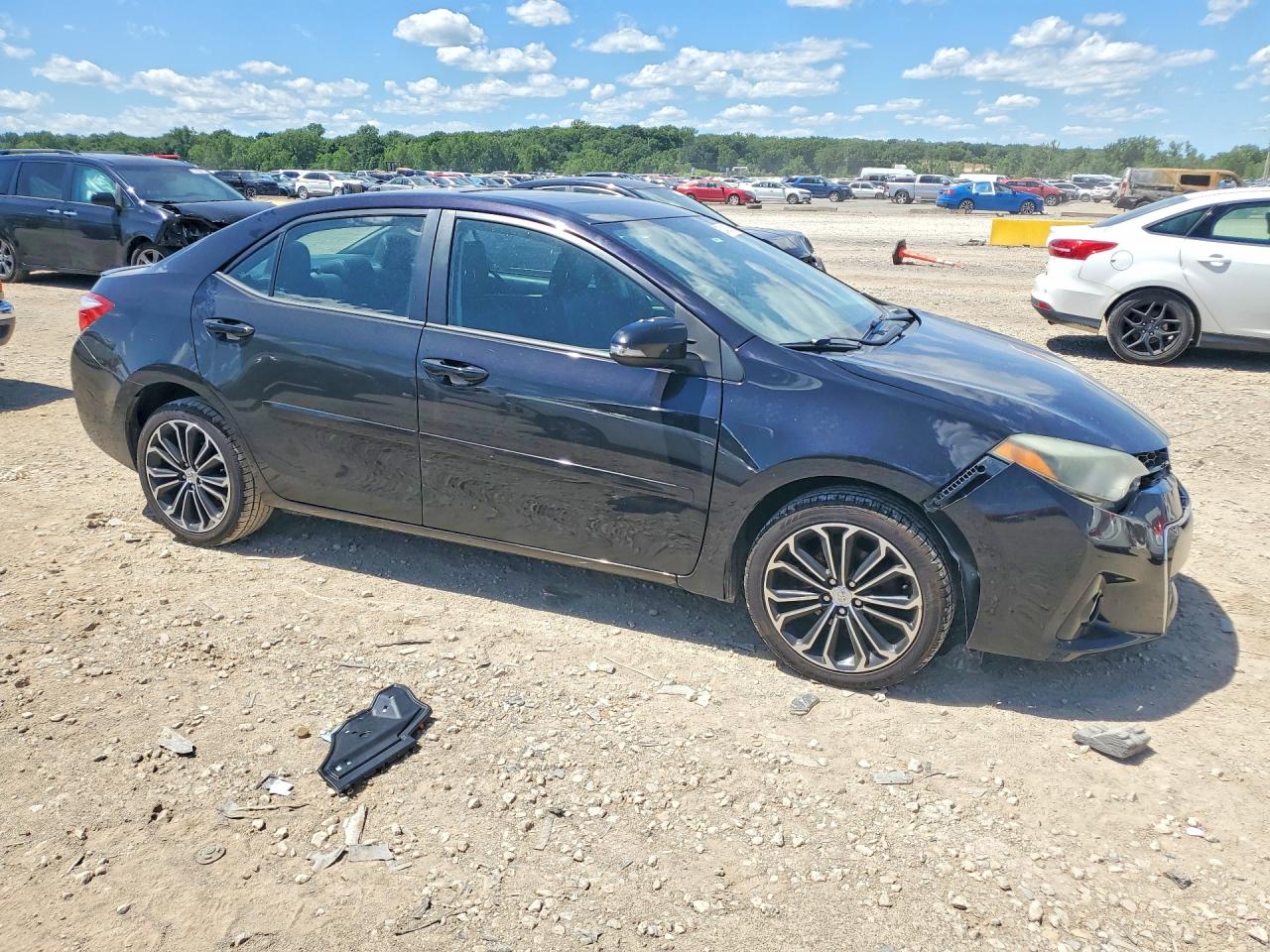 2014 Toyota Corolla S Plus Black vin: 5YFBURHE3EP102133