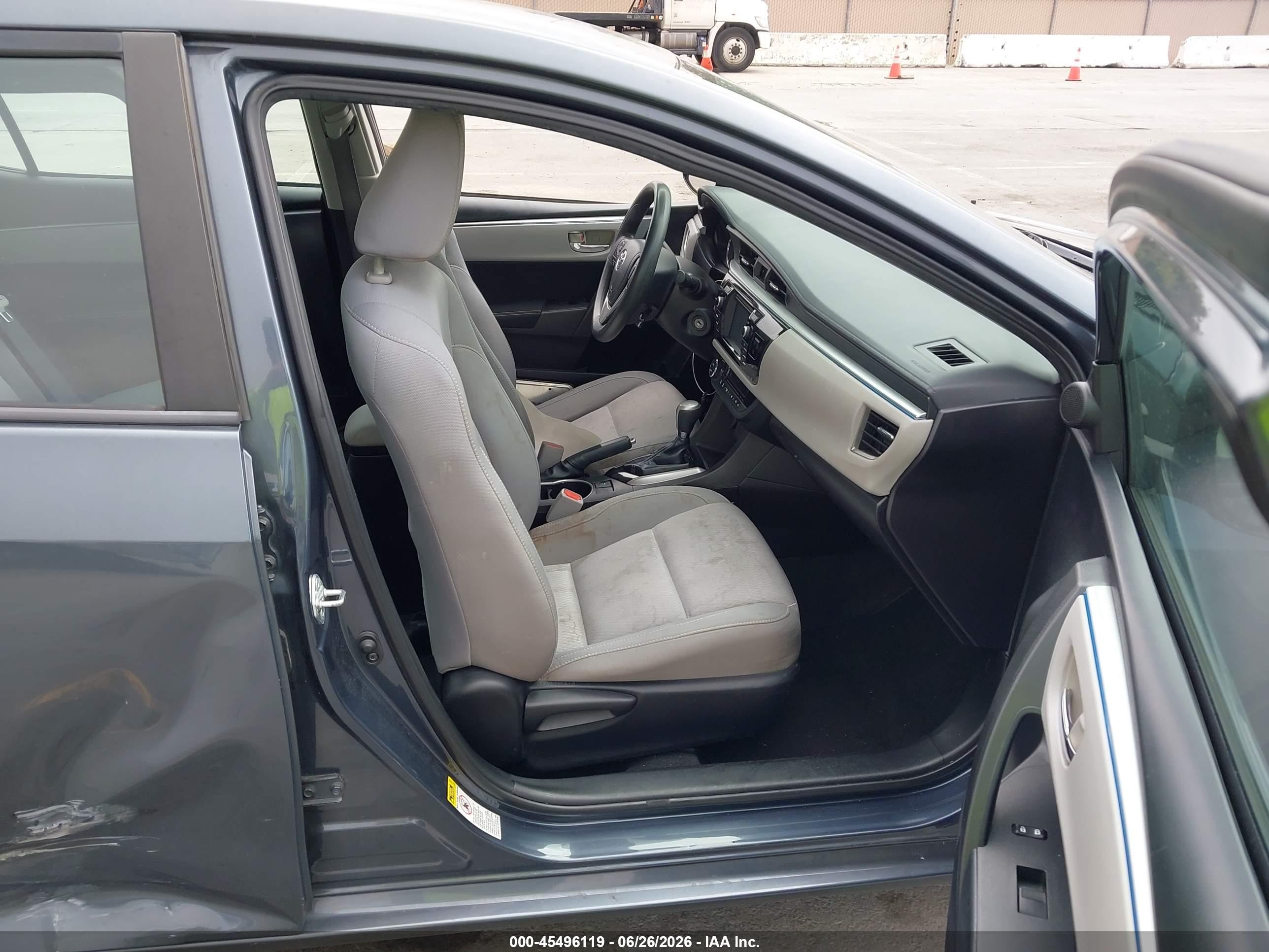 2014 Toyota Corolla Le Gray vin: 5YFBURHE3EP110507
