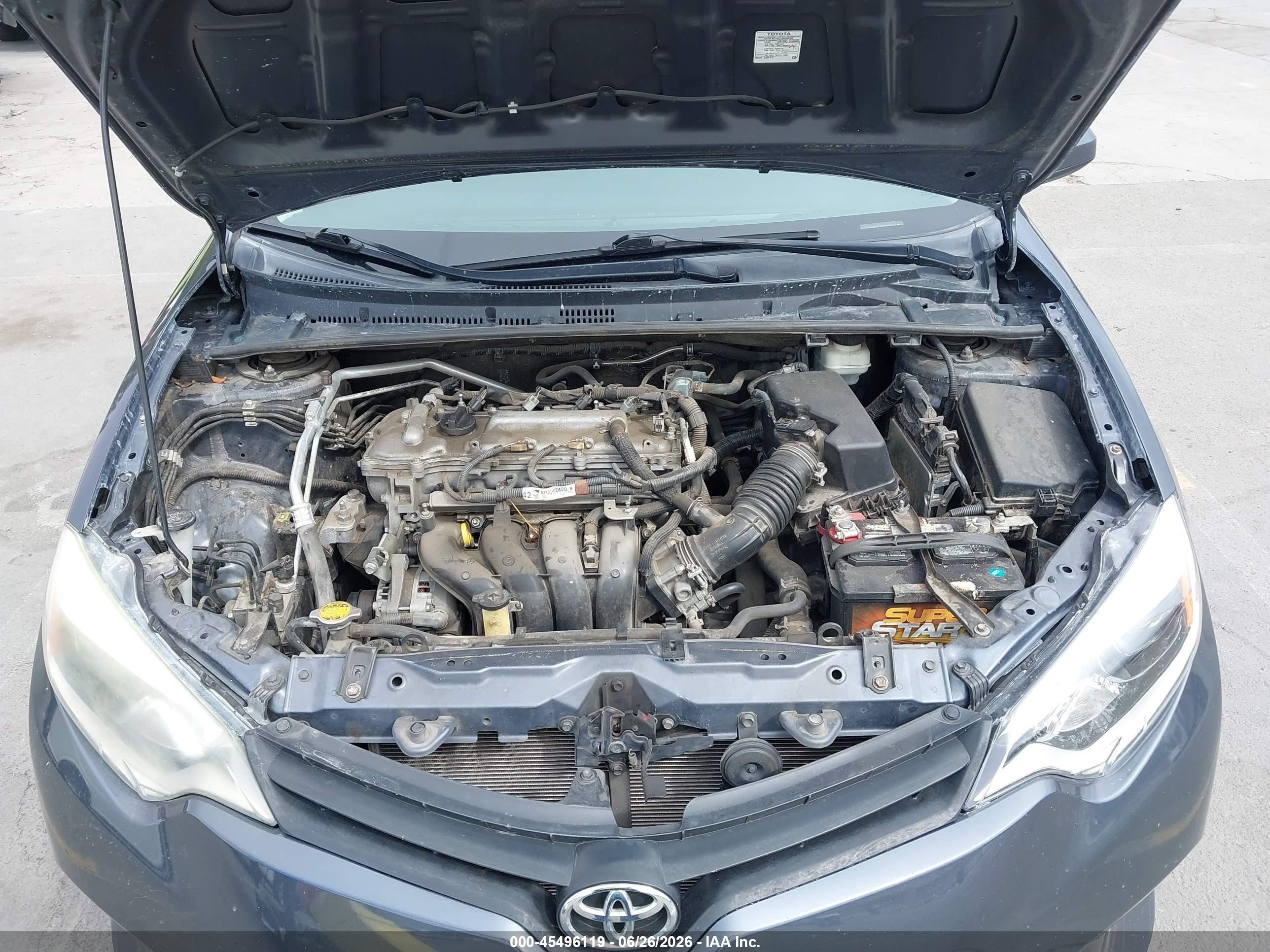 2014 Toyota Corolla Le Gray vin: 5YFBURHE3EP110507