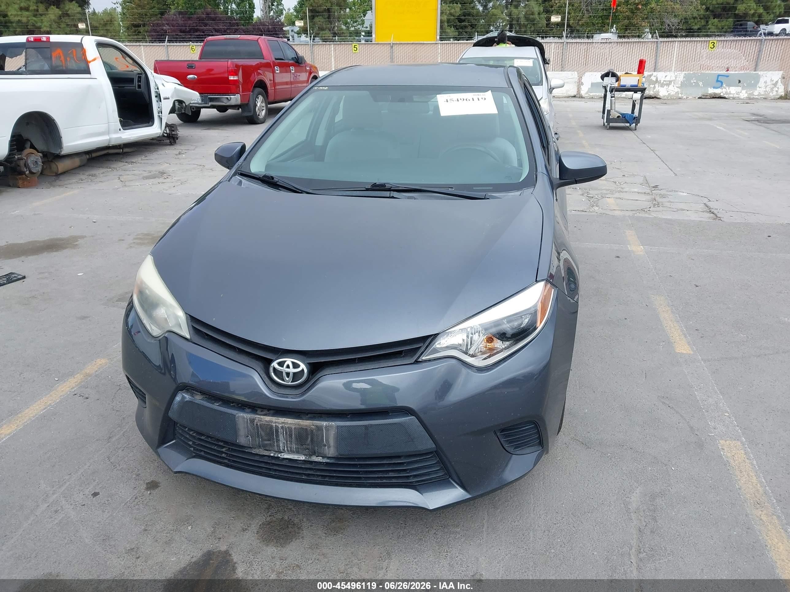 2014 Toyota Corolla Le Gray vin: 5YFBURHE3EP110507
