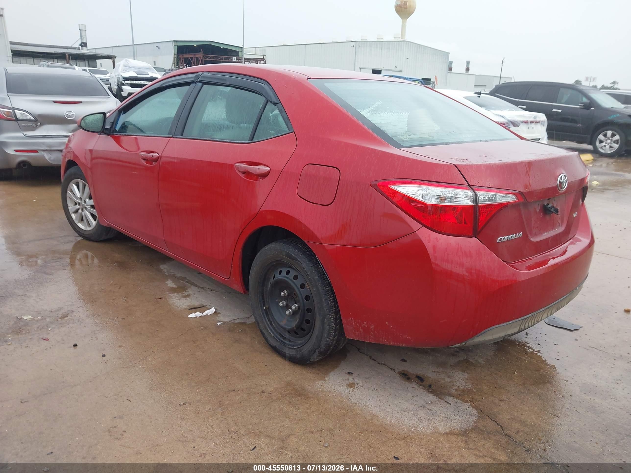 2014 Toyota Corolla Le Красный vin: 5YFBURHE3EP114931