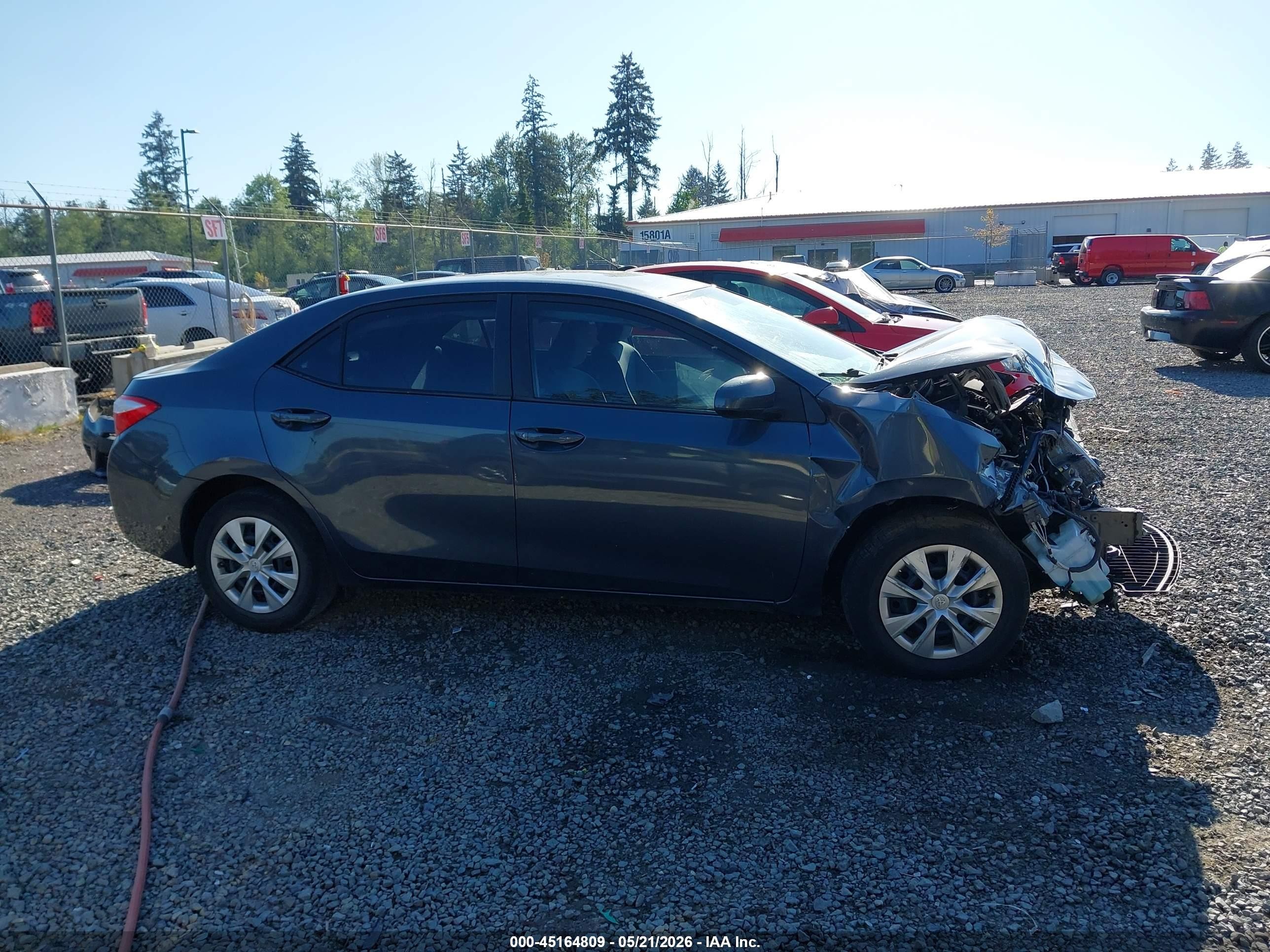 2014 Toyota Corolla L Gray vin: 5YFBURHE3EP171159