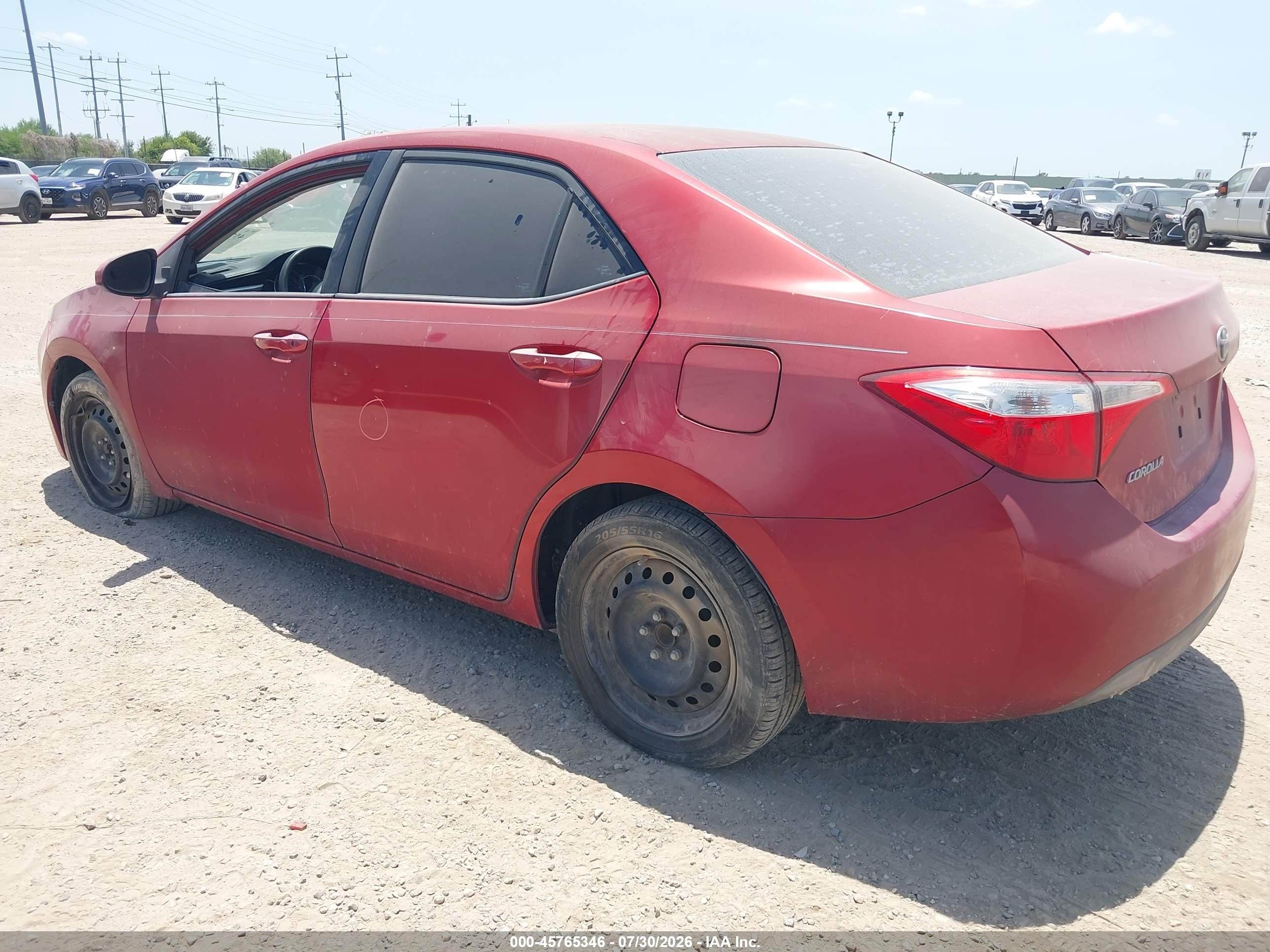 2015 Toyota Corolla Le Red vin: 5YFBURHE3FP203951