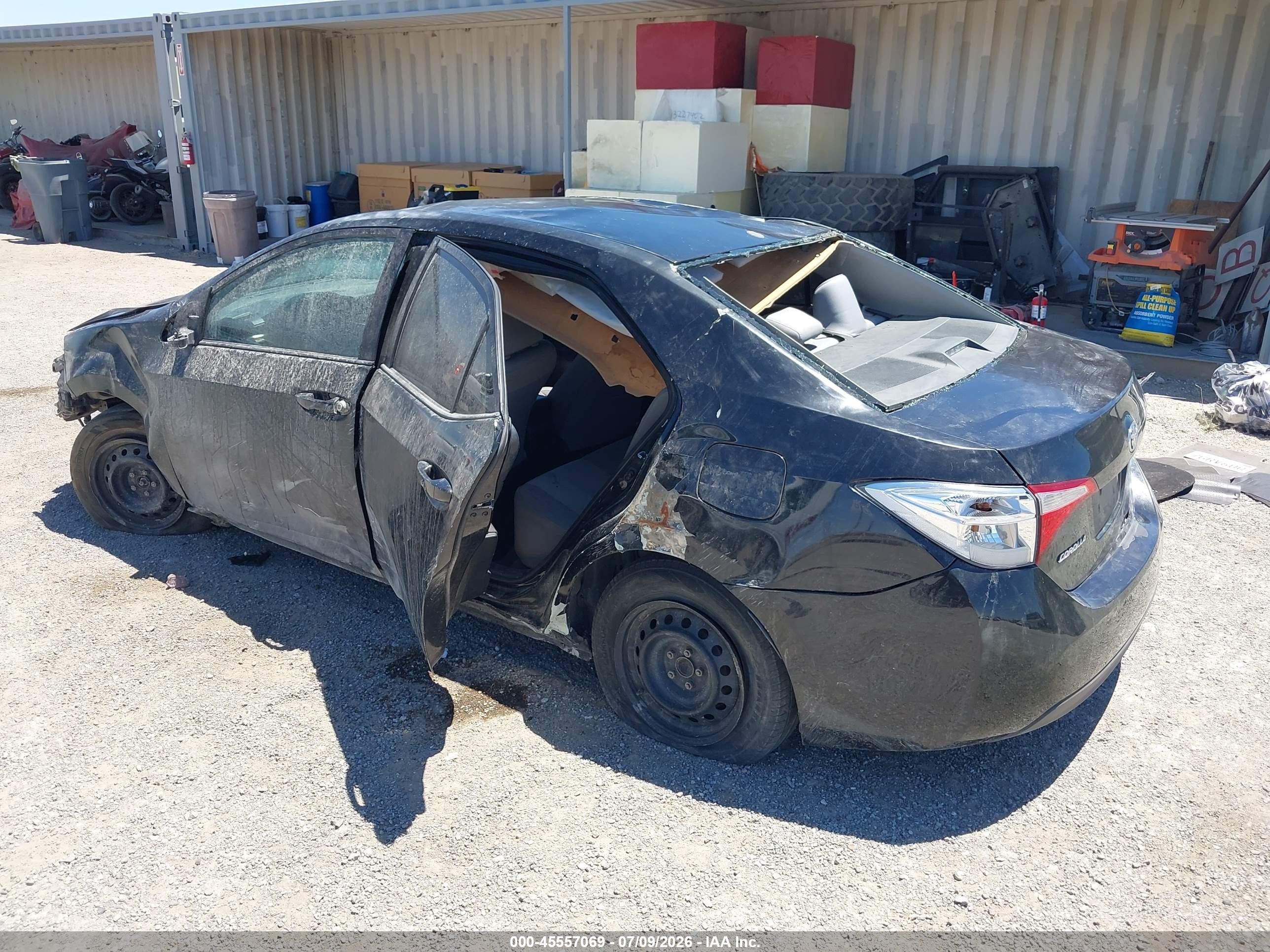 2015 Toyota Corolla L Black vin: 5YFBURHE3FP213802