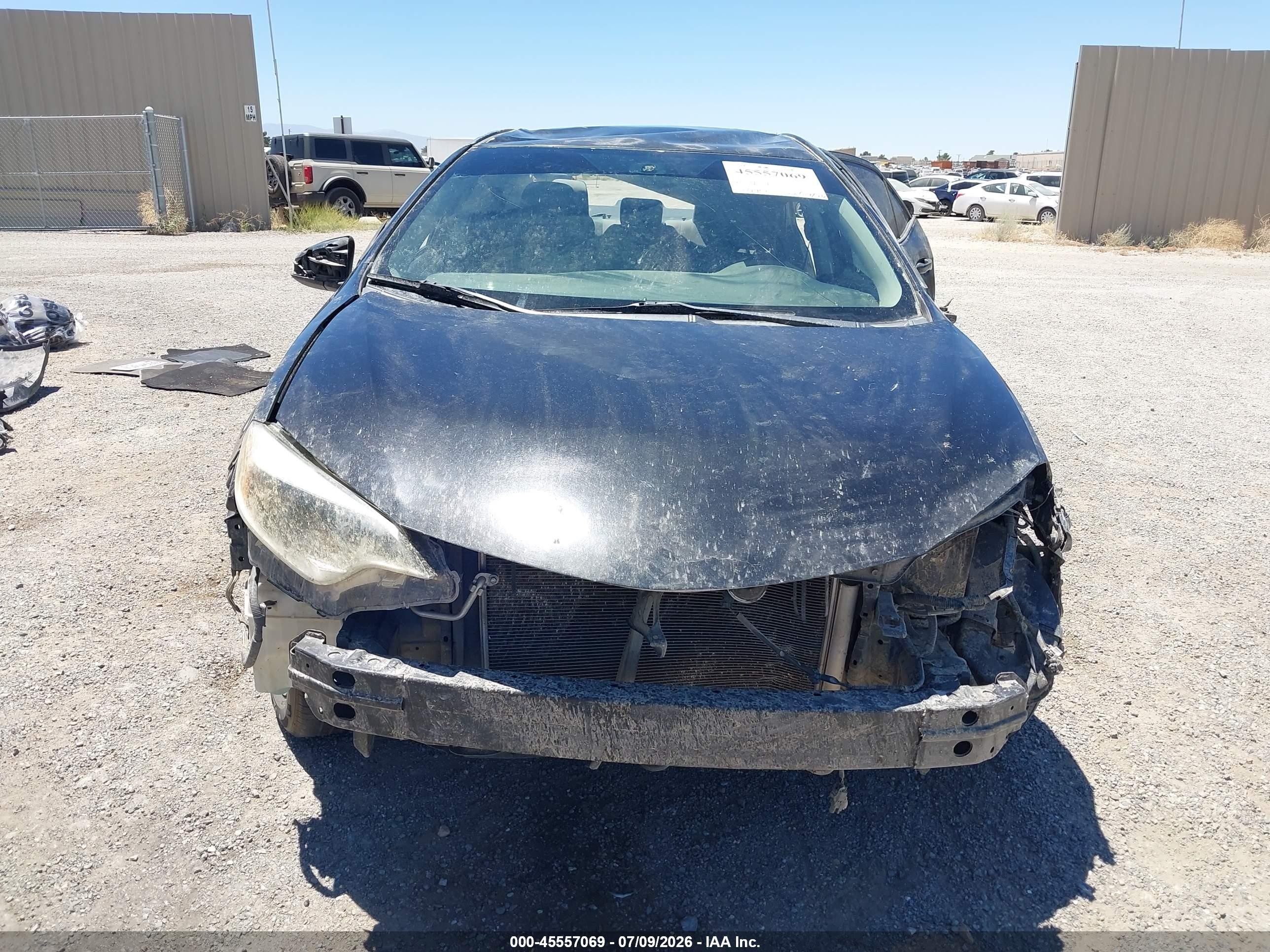 2015 Toyota Corolla L Black vin: 5YFBURHE3FP213802