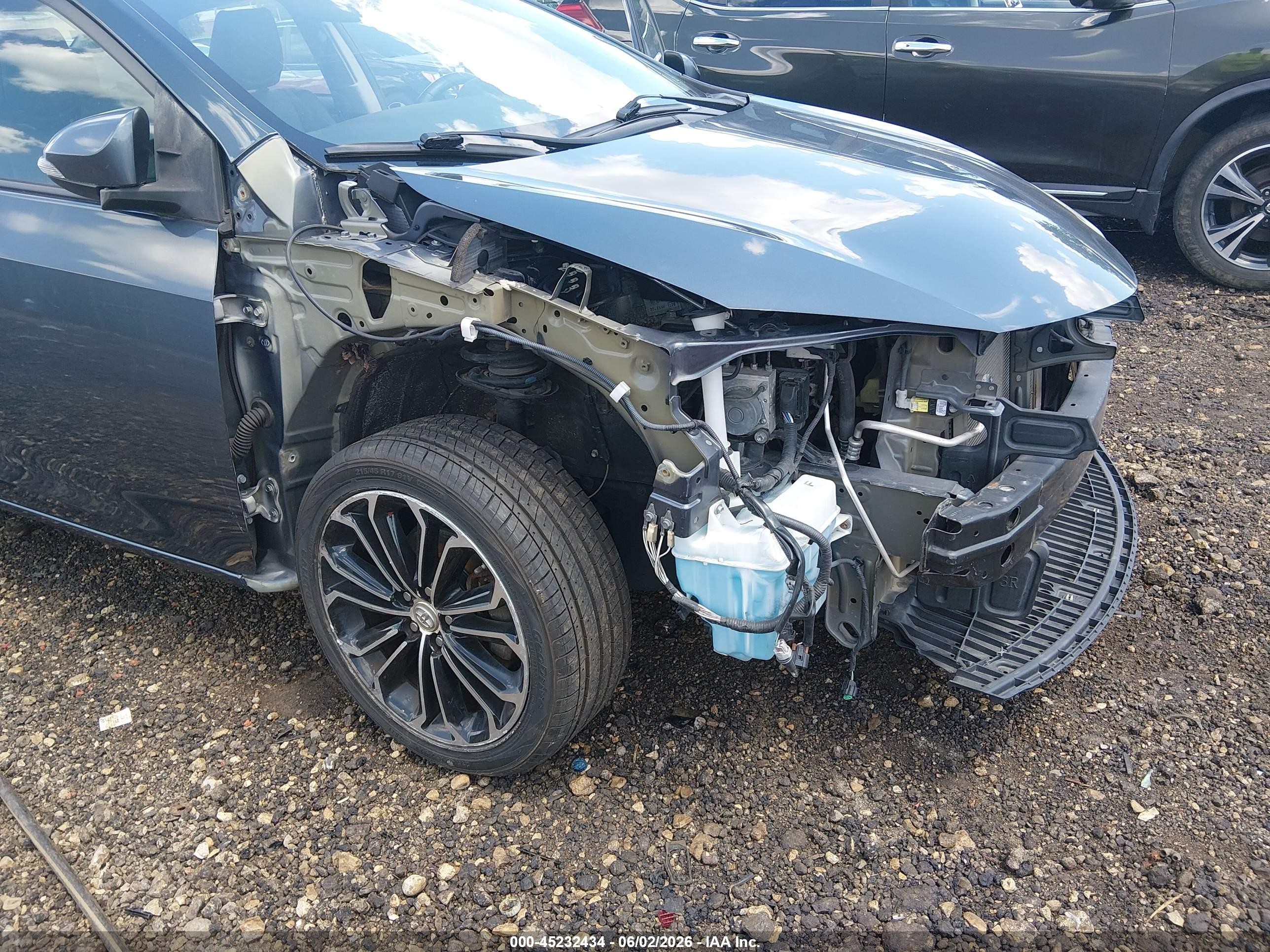 2015 Toyota Corolla S Plus Gray vin: 5YFBURHE3FP254883