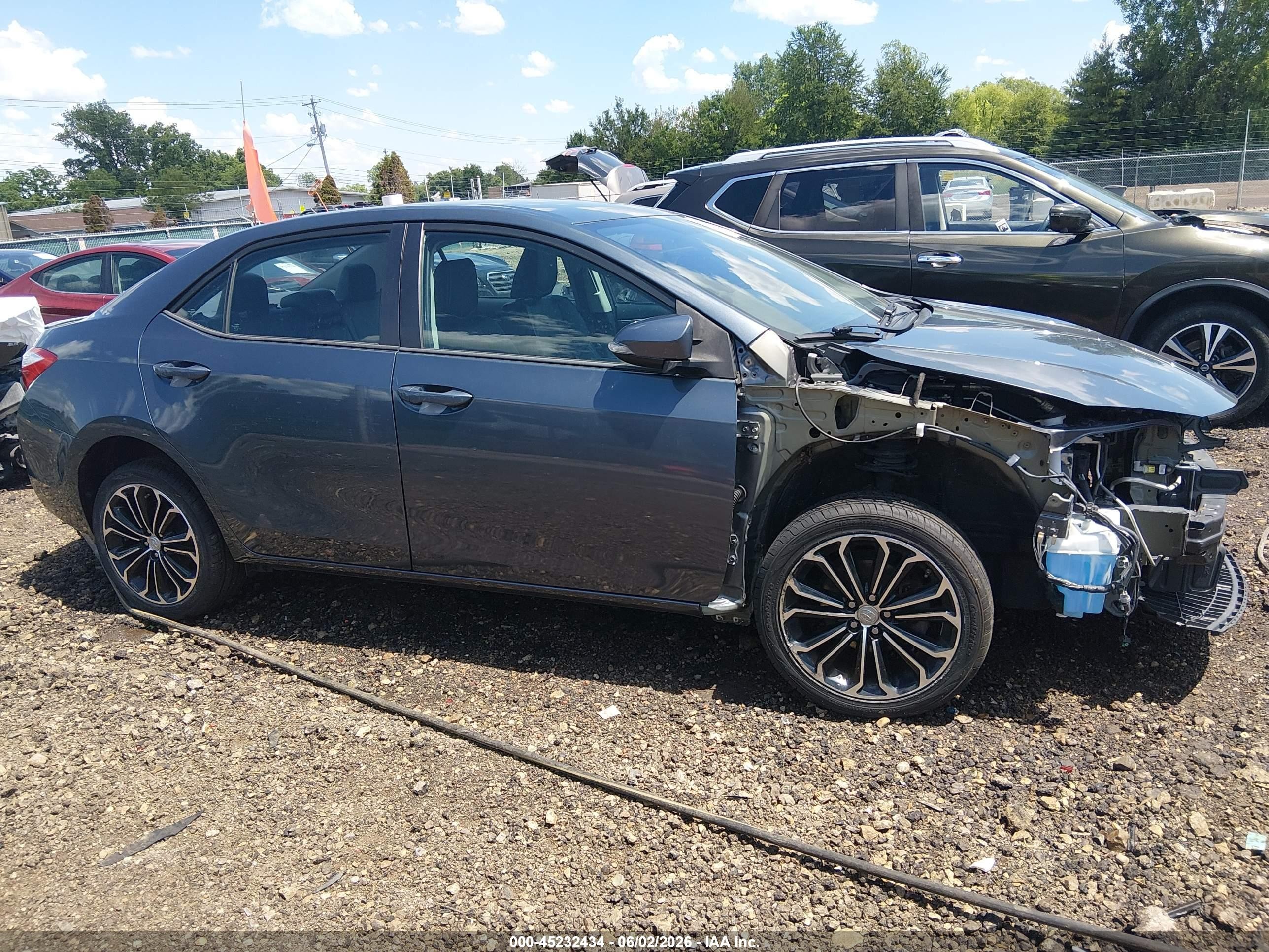 2015 Toyota Corolla S Plus Gray vin: 5YFBURHE3FP254883