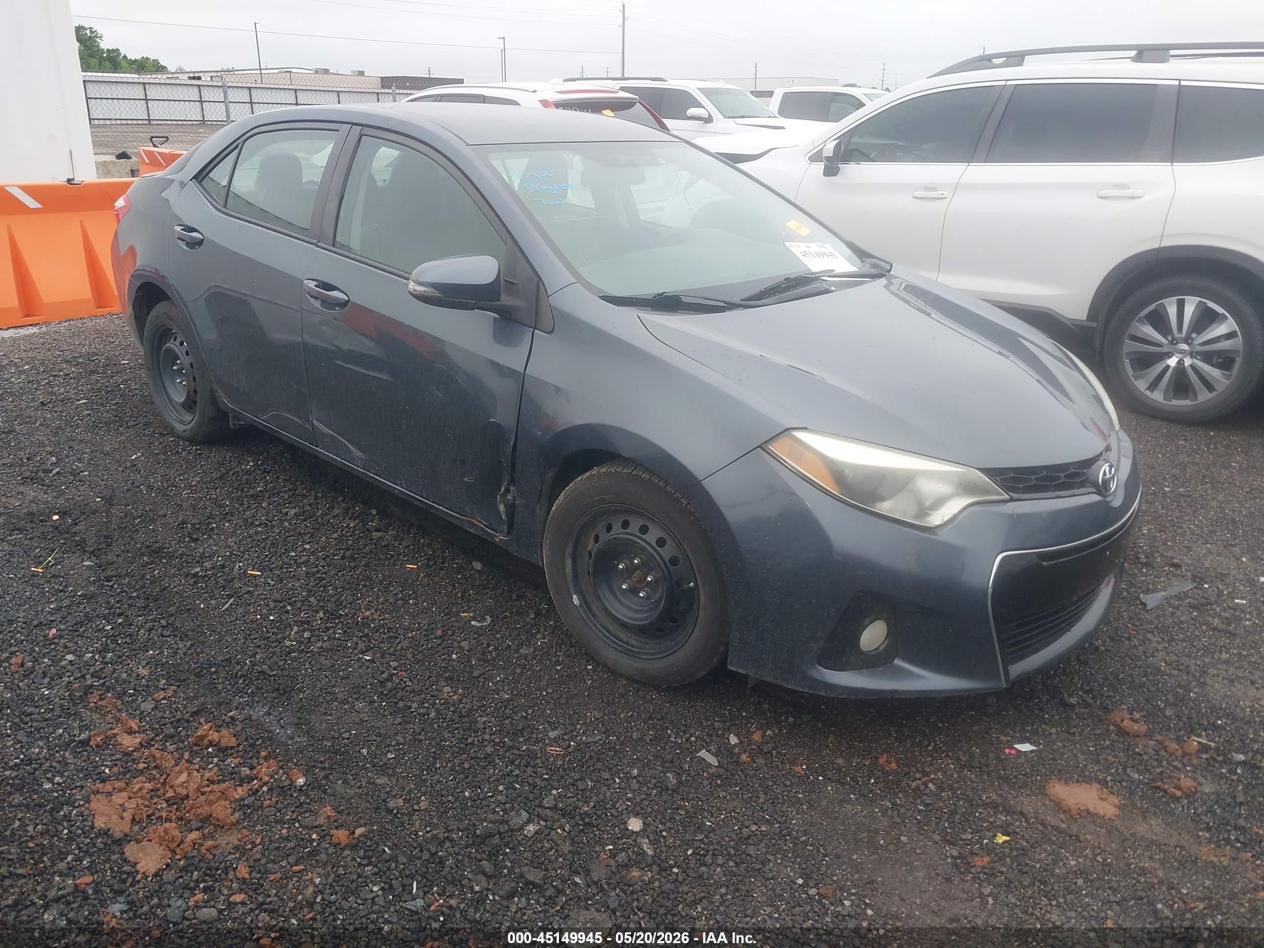 2015 Toyota Corolla S Gray vin: 5YFBURHE3FP315732