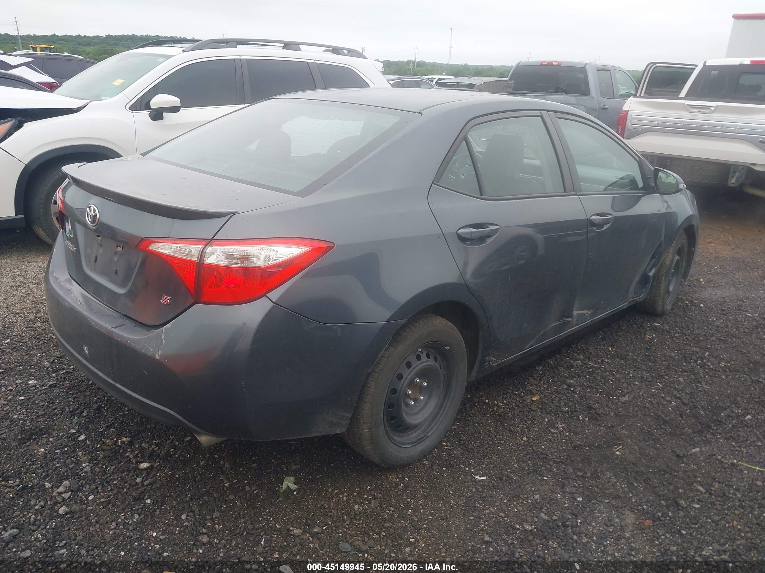 2015 Toyota Corolla S Gray vin: 5YFBURHE3FP315732