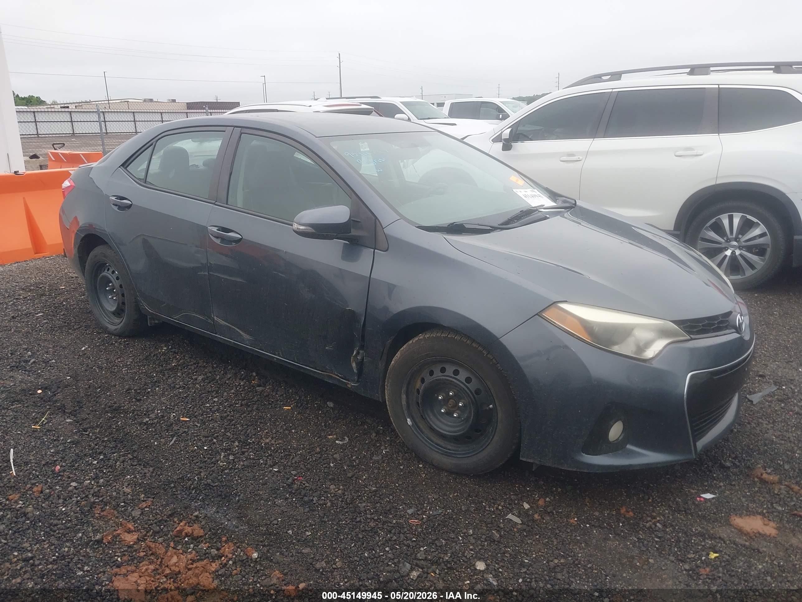 2015 Toyota Corolla S Gray vin: 5YFBURHE3FP315732