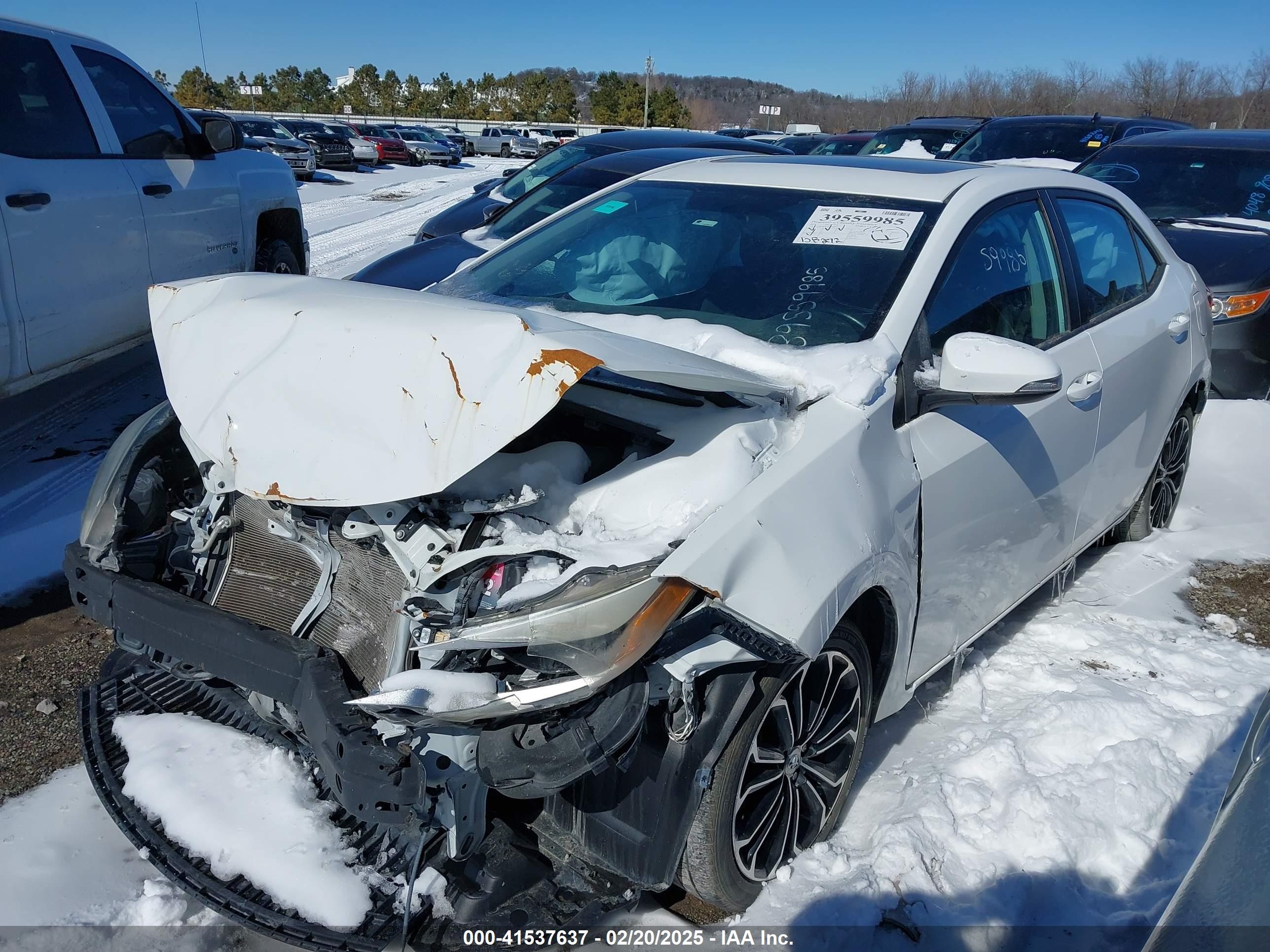 2016 Toyota Corolla S Plus White vin: 5YFBURHE3GP460075