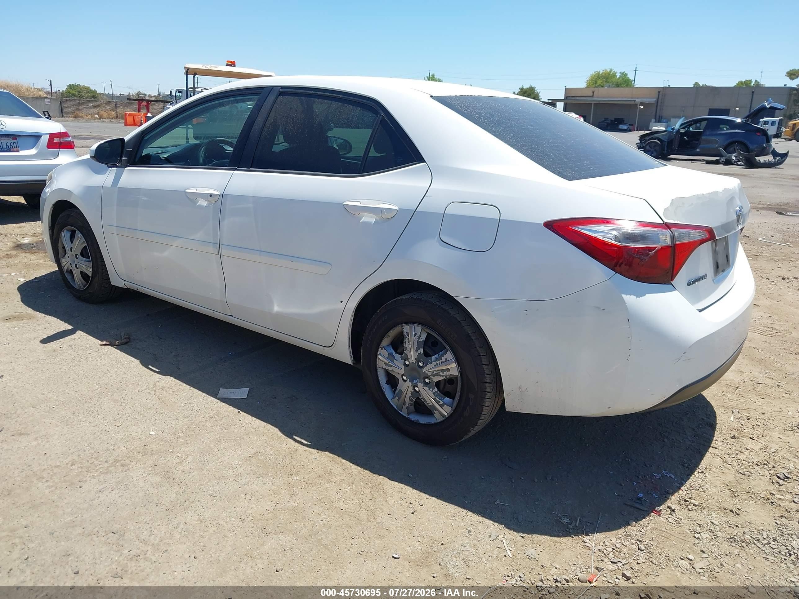 2014 Toyota Corolla L White vin: 5YFBURHE4EP002137
