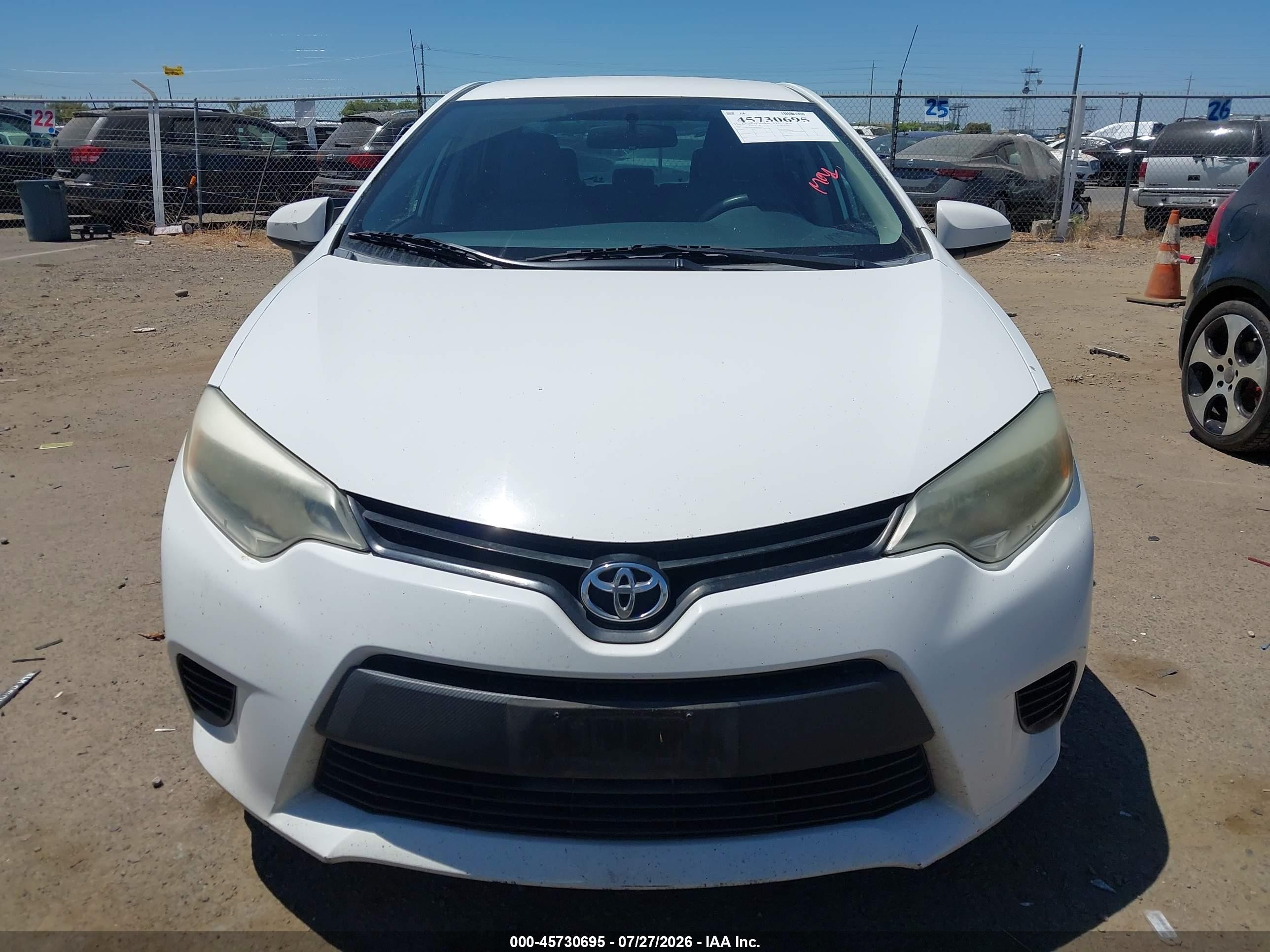 2014 Toyota Corolla L White vin: 5YFBURHE4EP002137