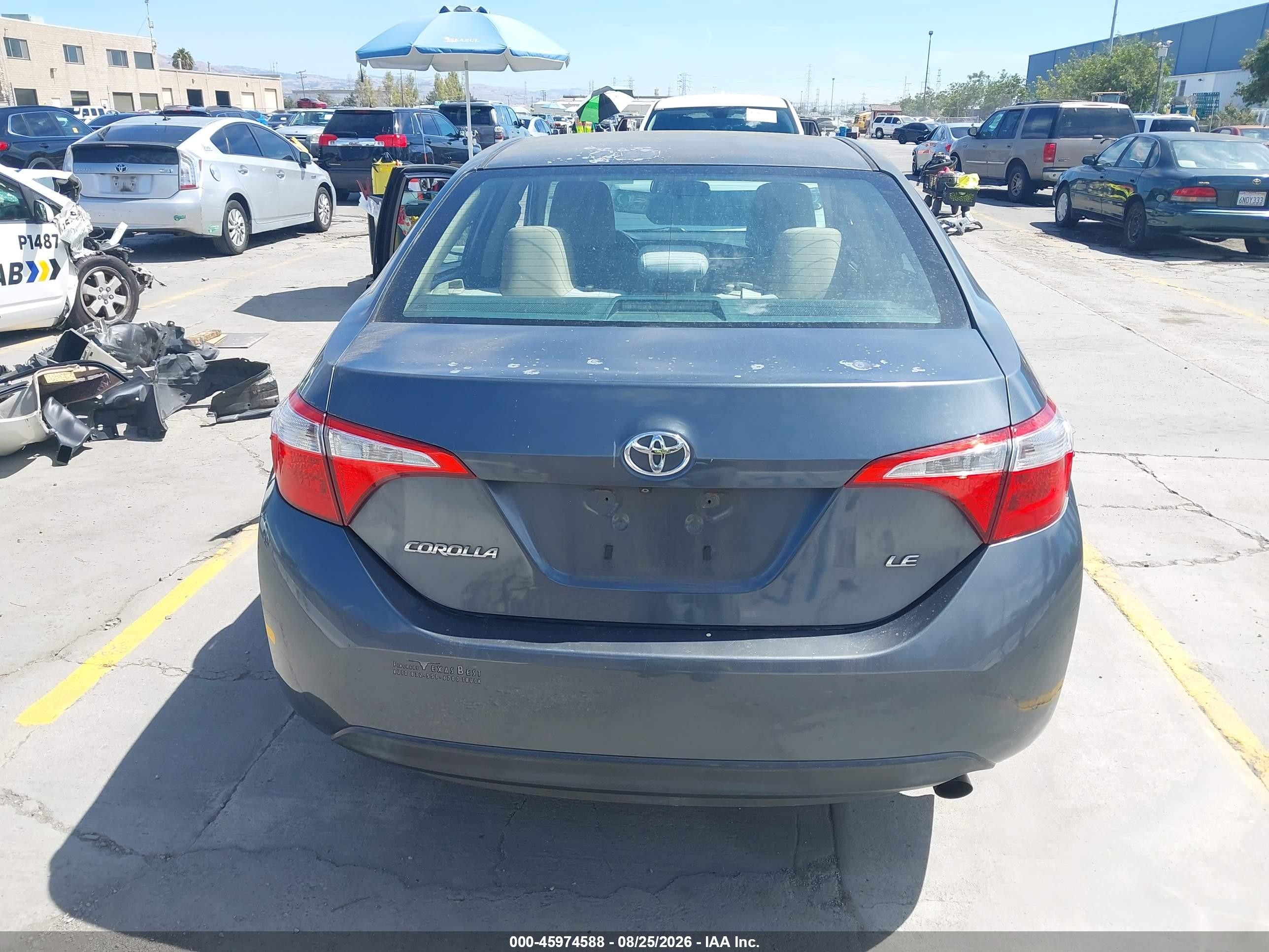 2014 Toyota Corolla Le Plus Blue vin: 5YFBURHE4EP014322